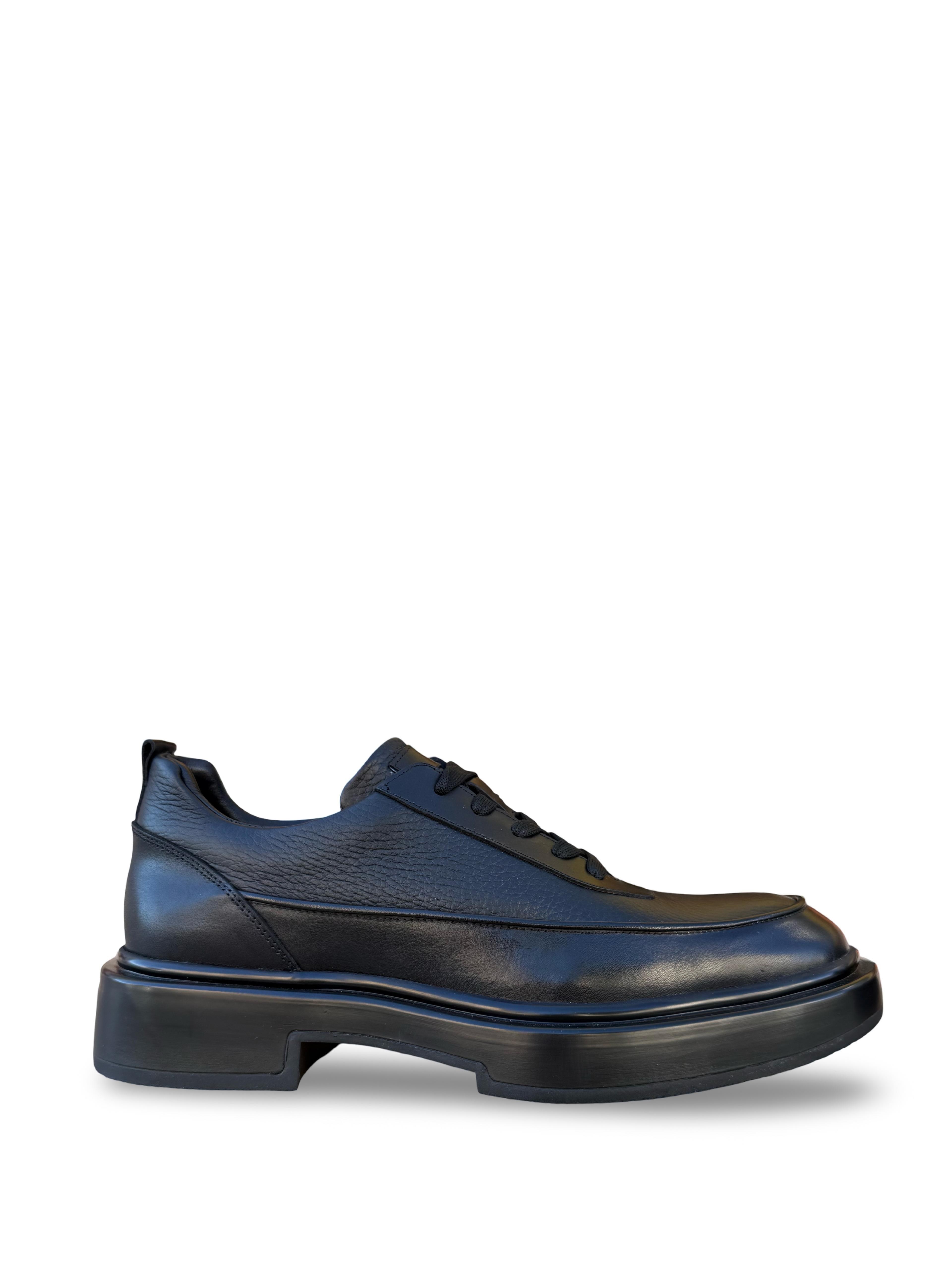 Yalınayak M24174 Hakiki Deri Erkek Klasik Loafer Ayakkabı Siyah