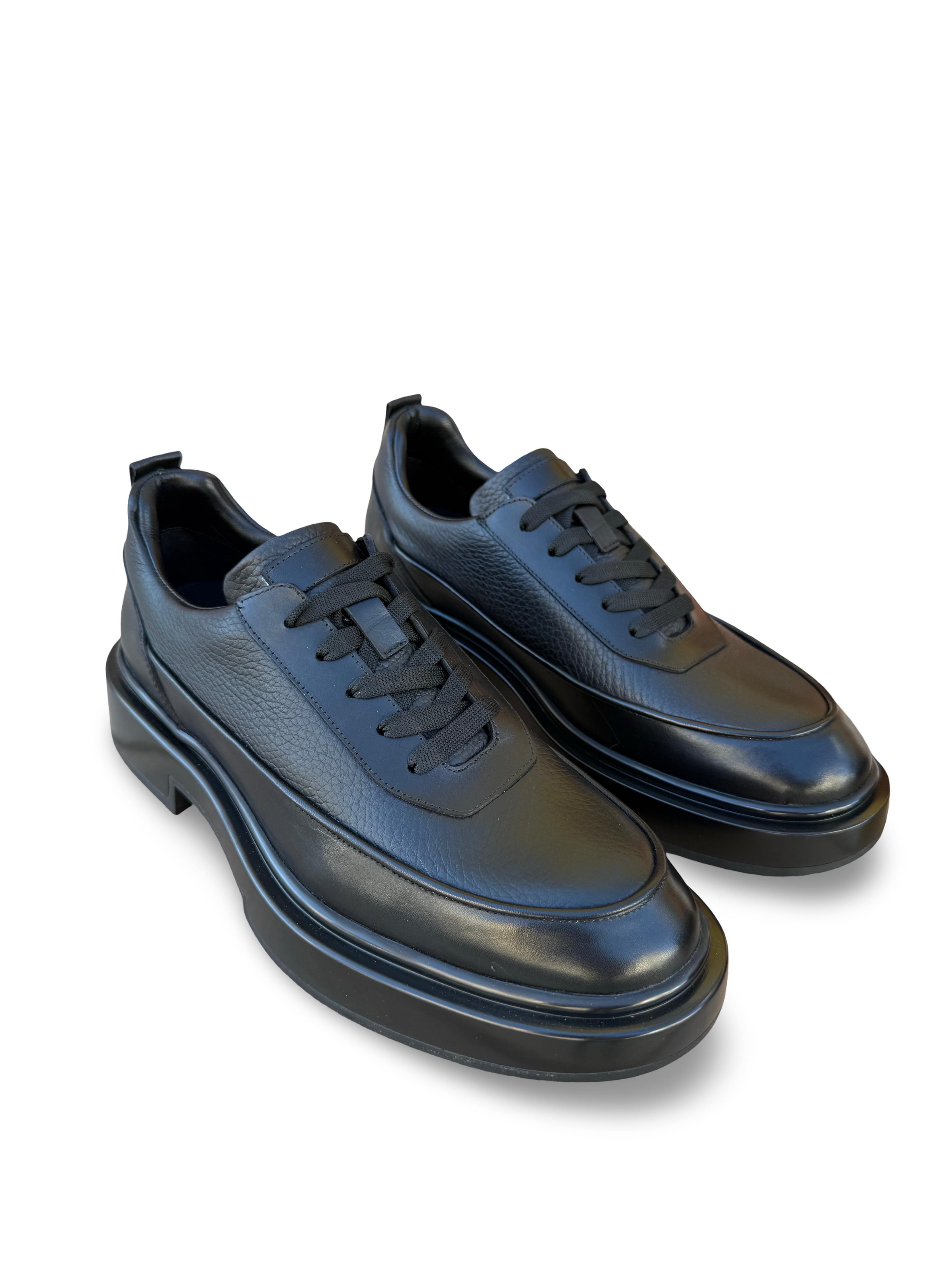 Yalınayak M24174 Hakiki Deri Erkek Klasik Loafer Ayakkabı Siyah