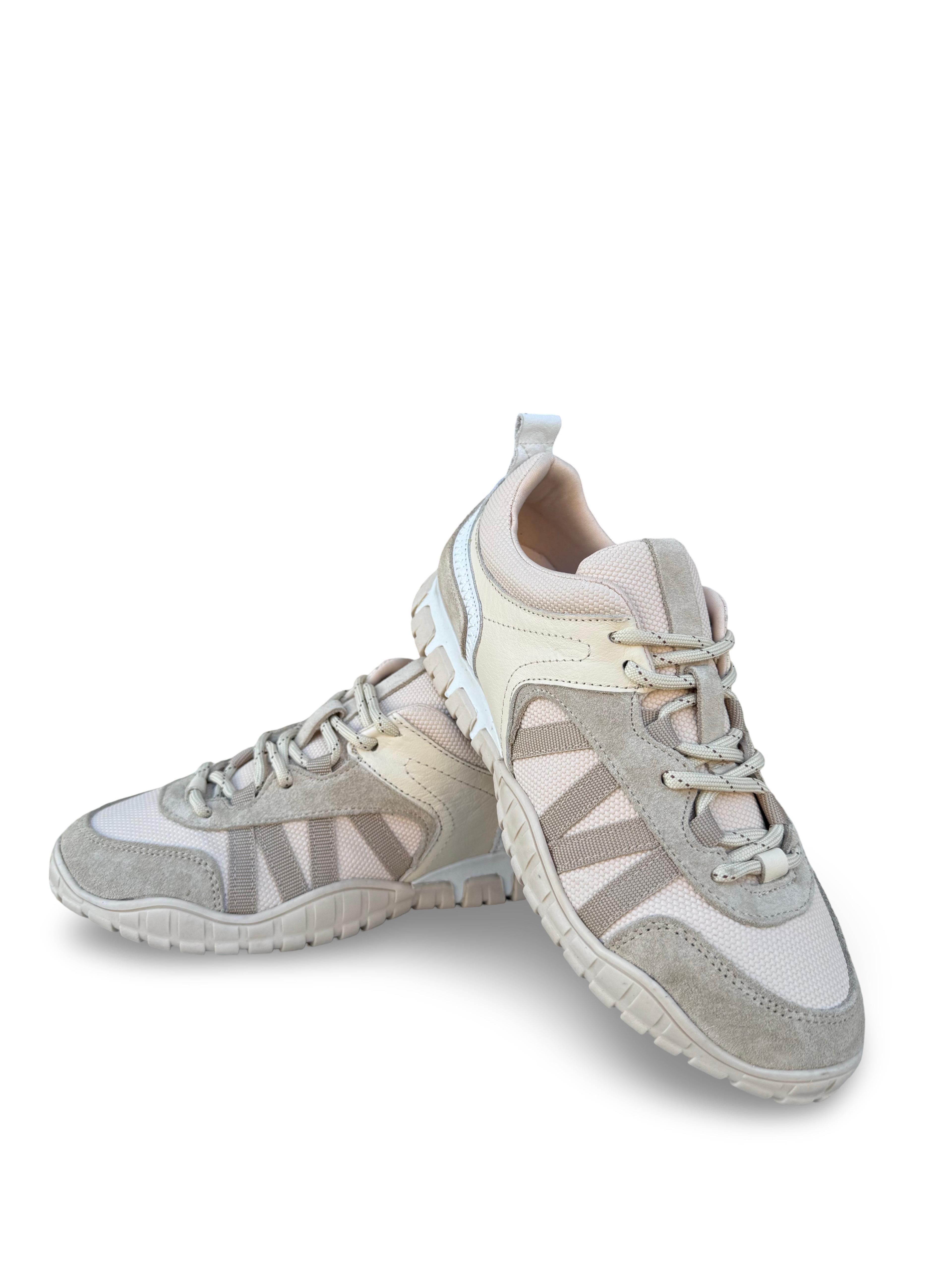 Yalınayak Mrs55106 Hakiki Deri Kadın Sneaker Bej