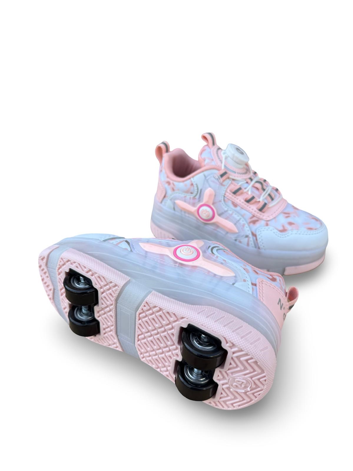 Yalınayak Nd029Flt Akıllı Bağıcık Paten Çocuk Ayakkabı Pembe