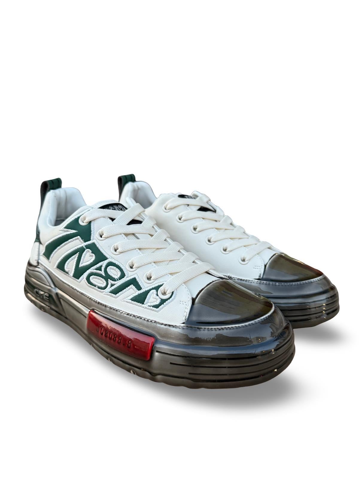 Yalınayak PE056 Hakiki Deri Aır Taban Erkek Sneaker Beyaz