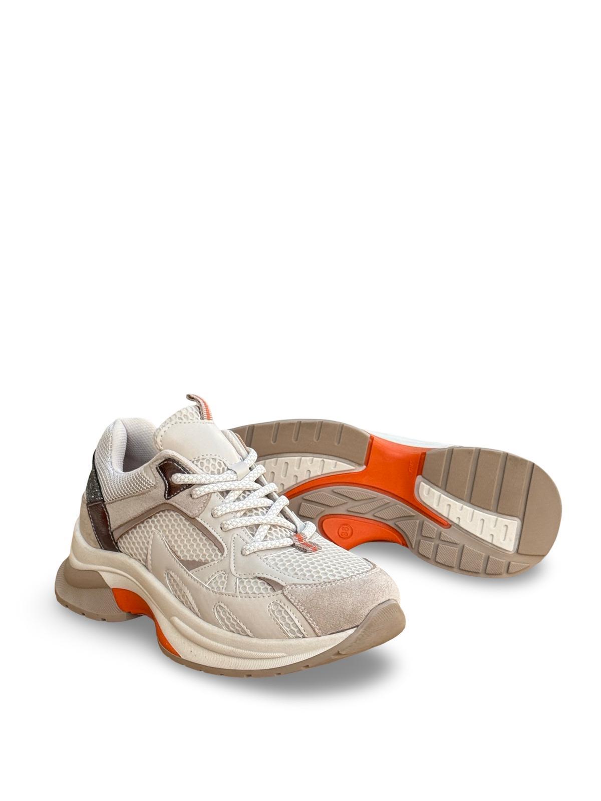 Yalınayak Sms30170  Kadın Sneakers Ayakkabı BEJ ROZ