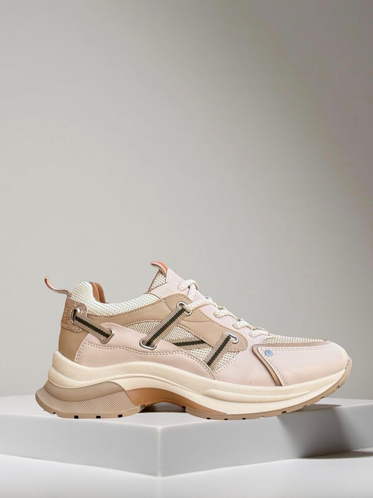 Yalınayak Sms30174 Kadın Sneakers Ayakkabı bej vizyon