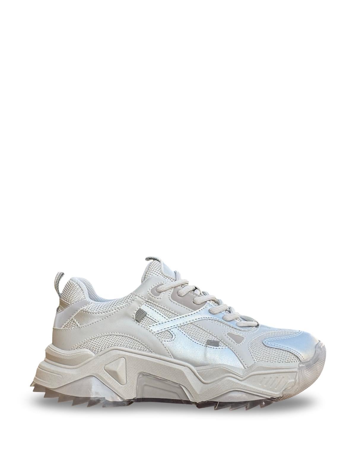 Yalınayak Sms65137 Kadın Sneakers Ayakkabı Gümüş