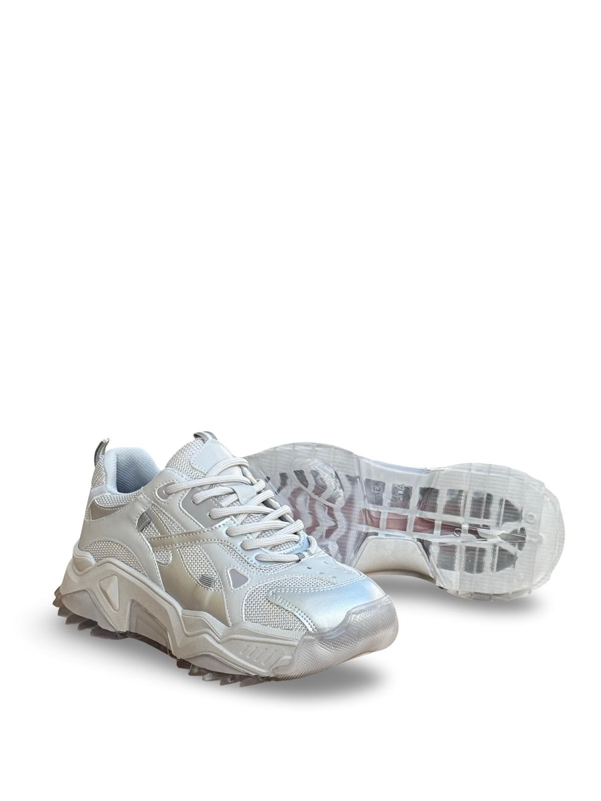 Yalınayak Sms65137 Kadın Sneakers Ayakkabı Gümüş