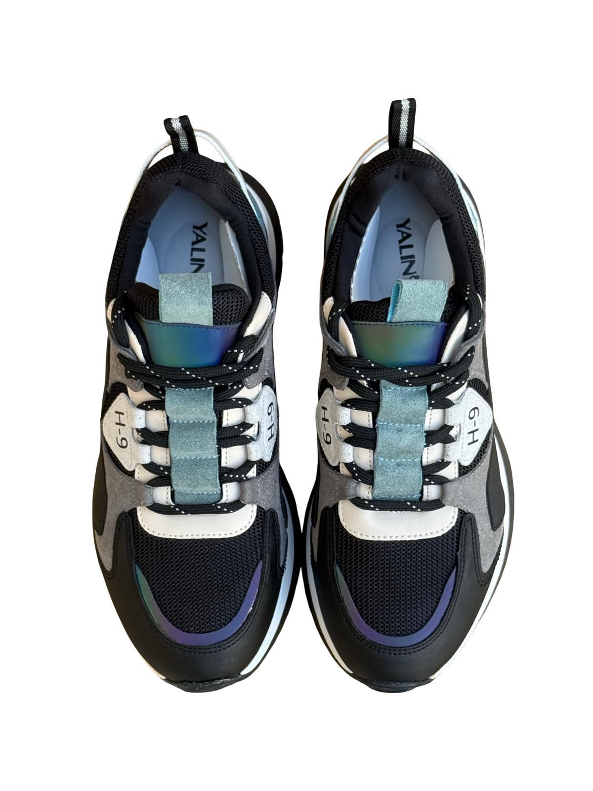 Yalınayak Sms72121 Kadın Spor Sneaker Siyah Yeşil