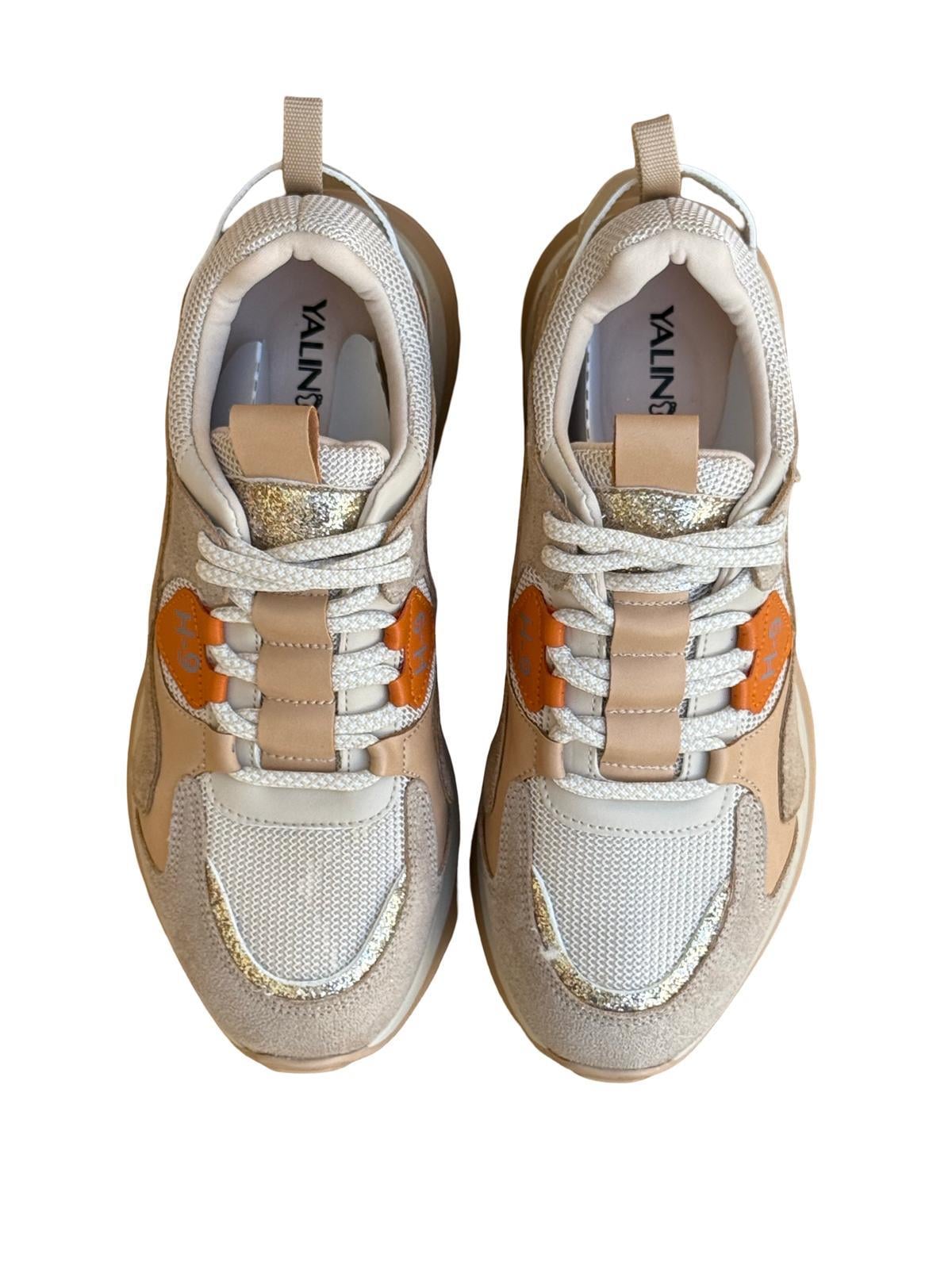 Yalınayak Sms72121 Kadın Spor Sneaker Bej Taba