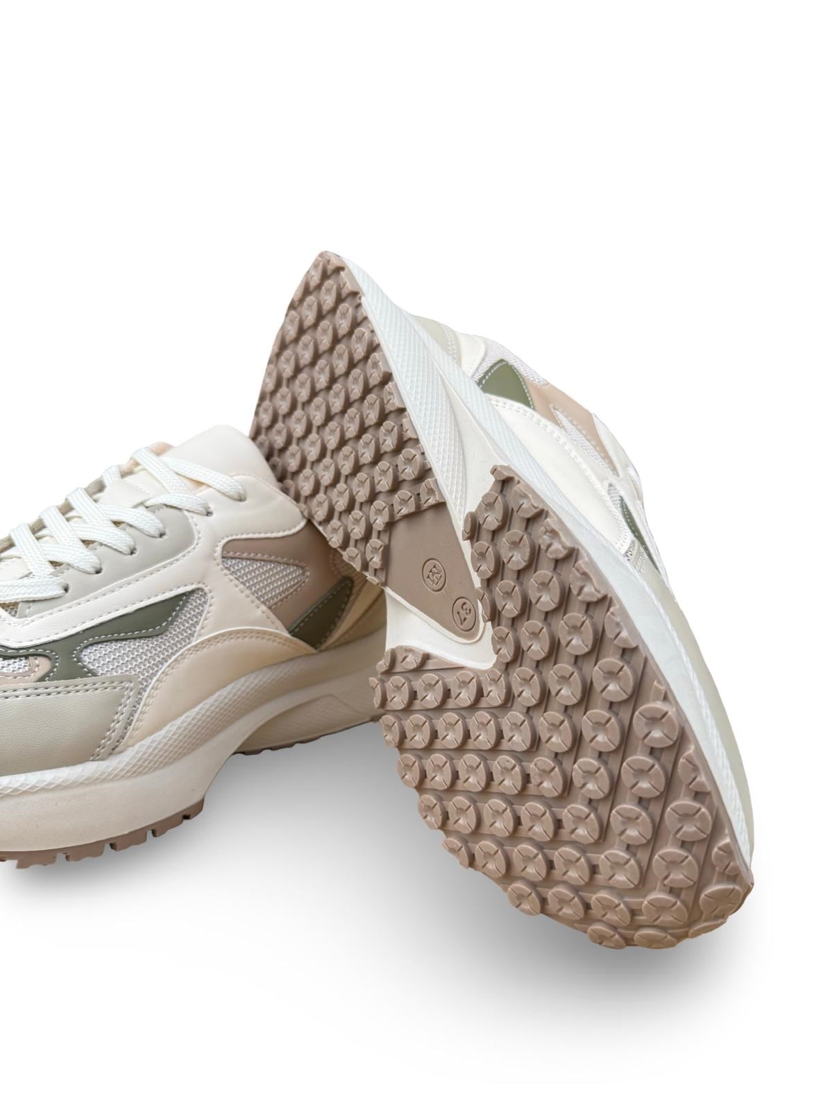 Yalınayak Sms83144 Kadın Spor Sneaker Bej Haki