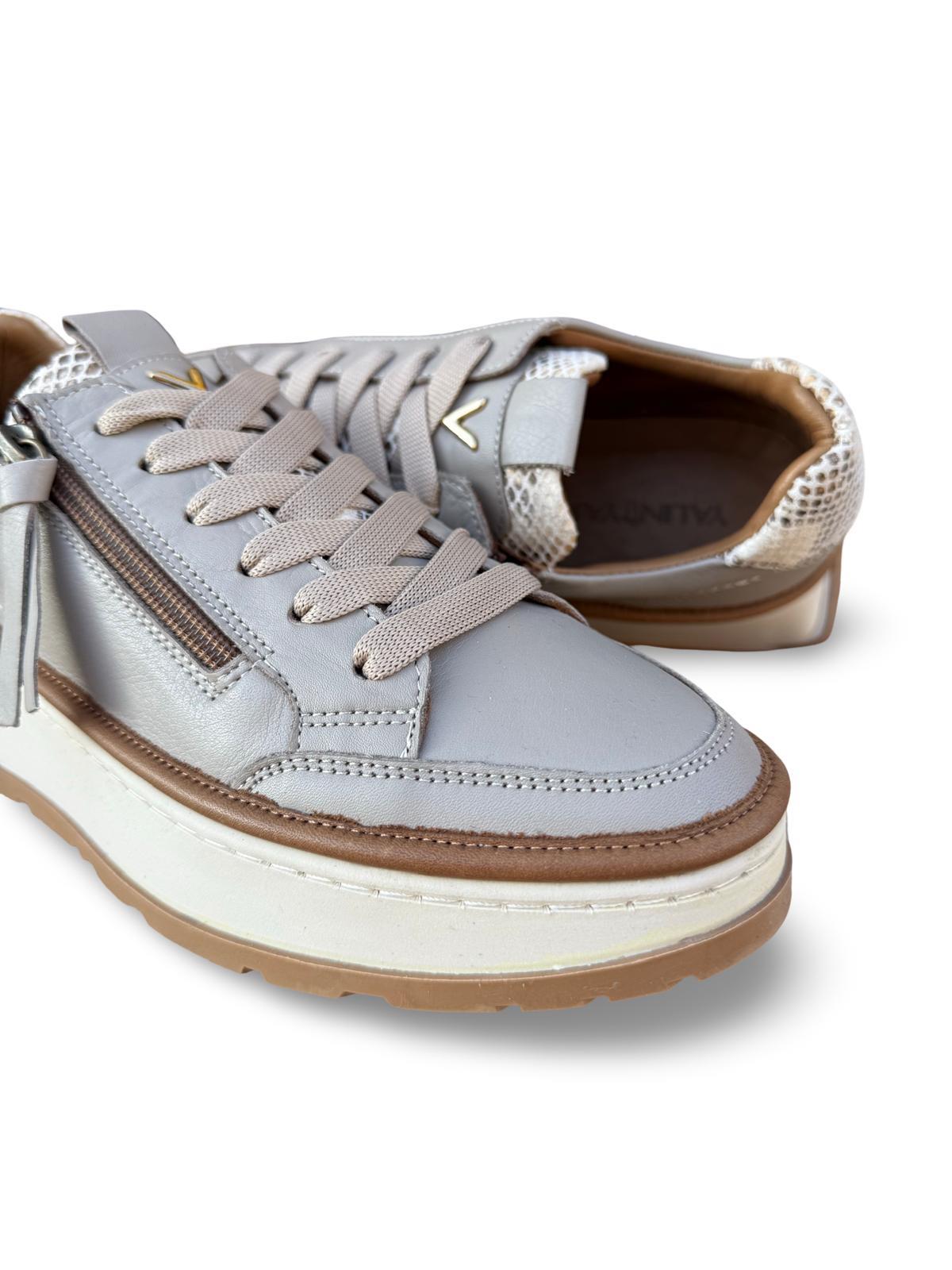Yalınayak Vg3066 Hakiki Deri Eva Taban Kadın Comfort Sneaker Nut