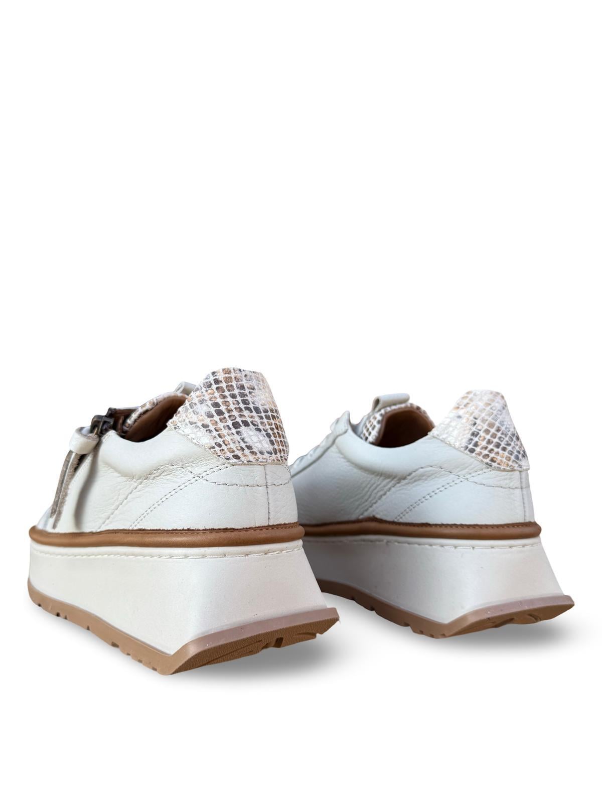 Yalınayak Vg3066 Hakiki Deri Eva Taban Kadın Comfort Sneaker Bej