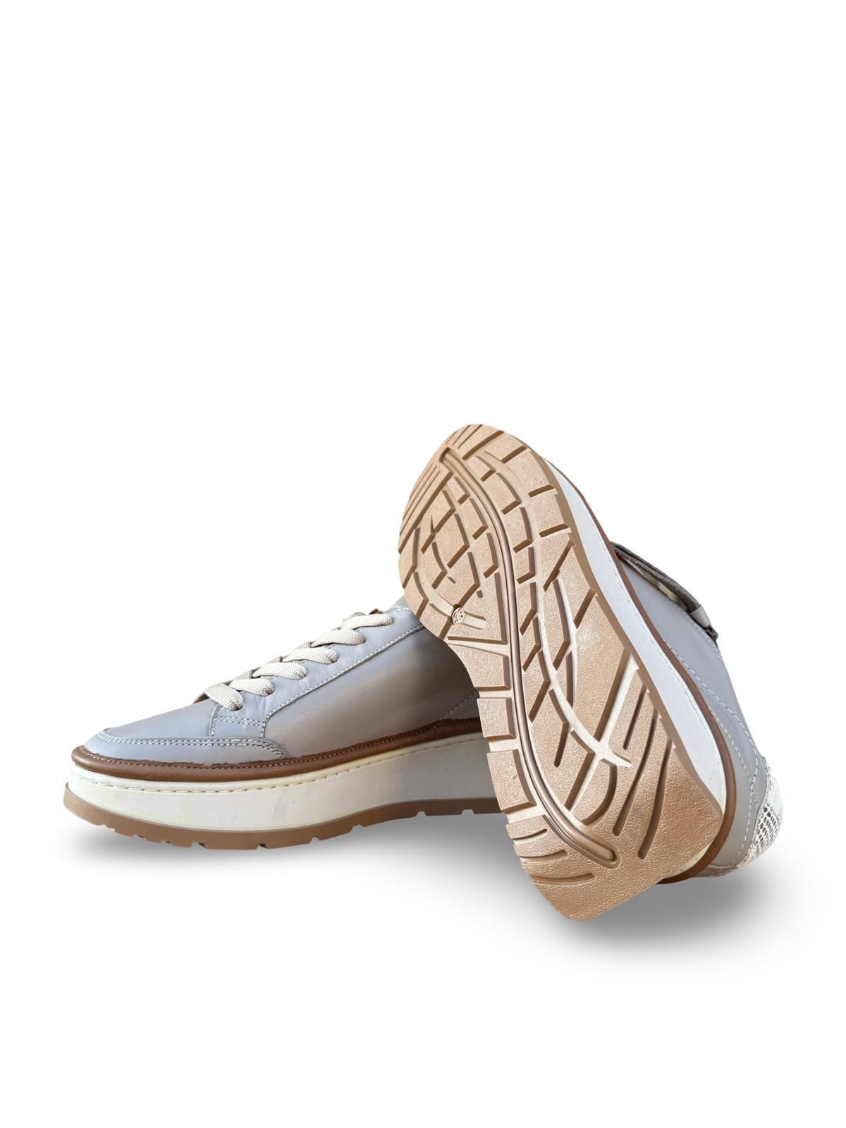 Yalınayak Vg3066 Hakiki Deri Eva Taban Kadın Comfort Sneaker Nut