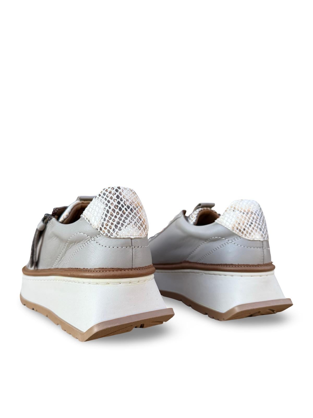 Yalınayak Vg3066 Hakiki Deri Eva Taban Kadın Comfort Sneaker Nut
