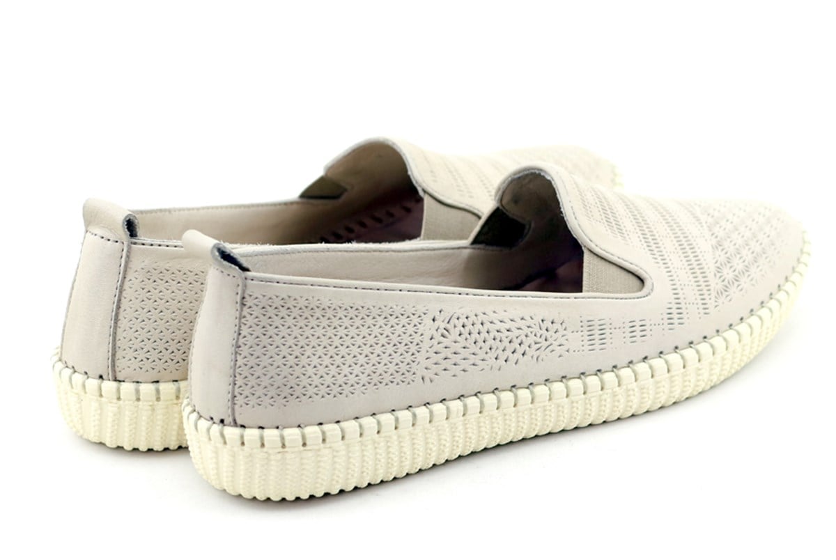 127-7232 Hakiki Deri Bayan Günlük Ayakkabi Bej