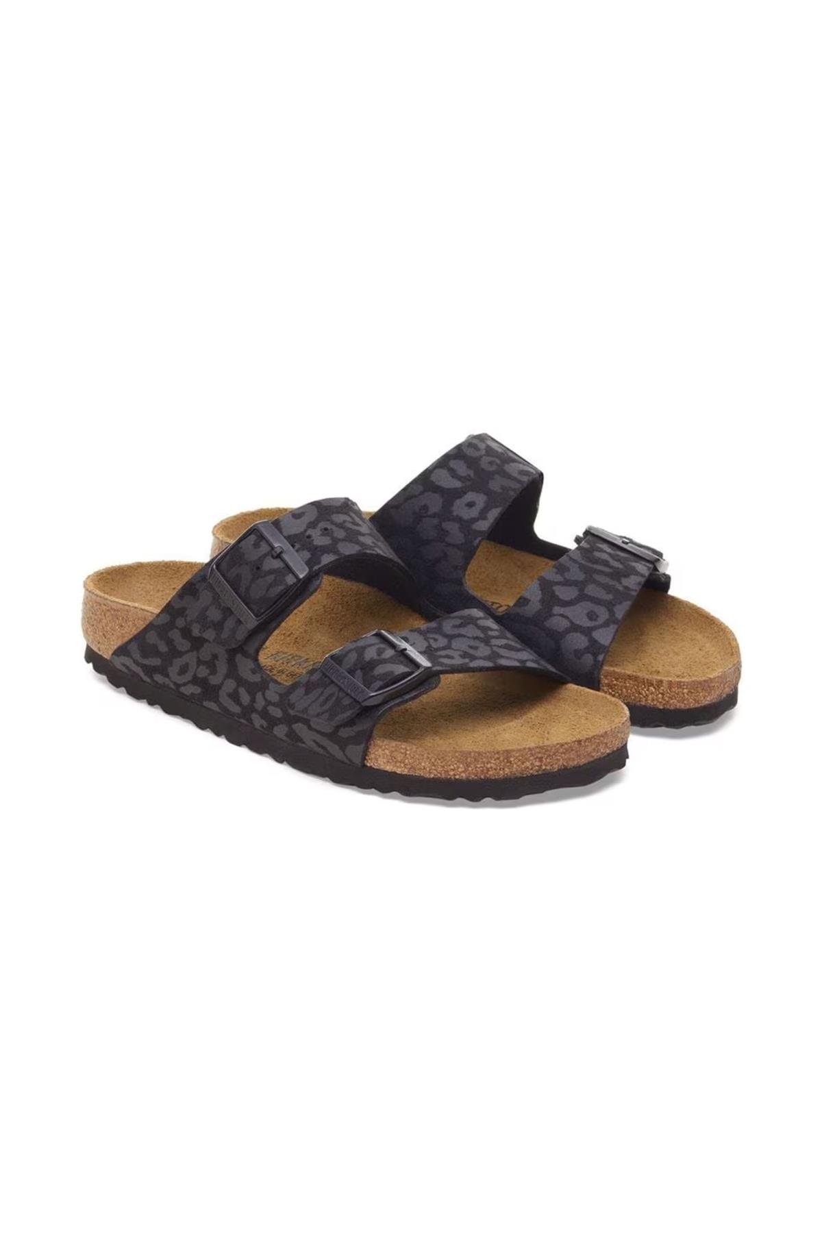 Birkenstock Arizona SYN Leopard 1030563 Terlik SİYAH