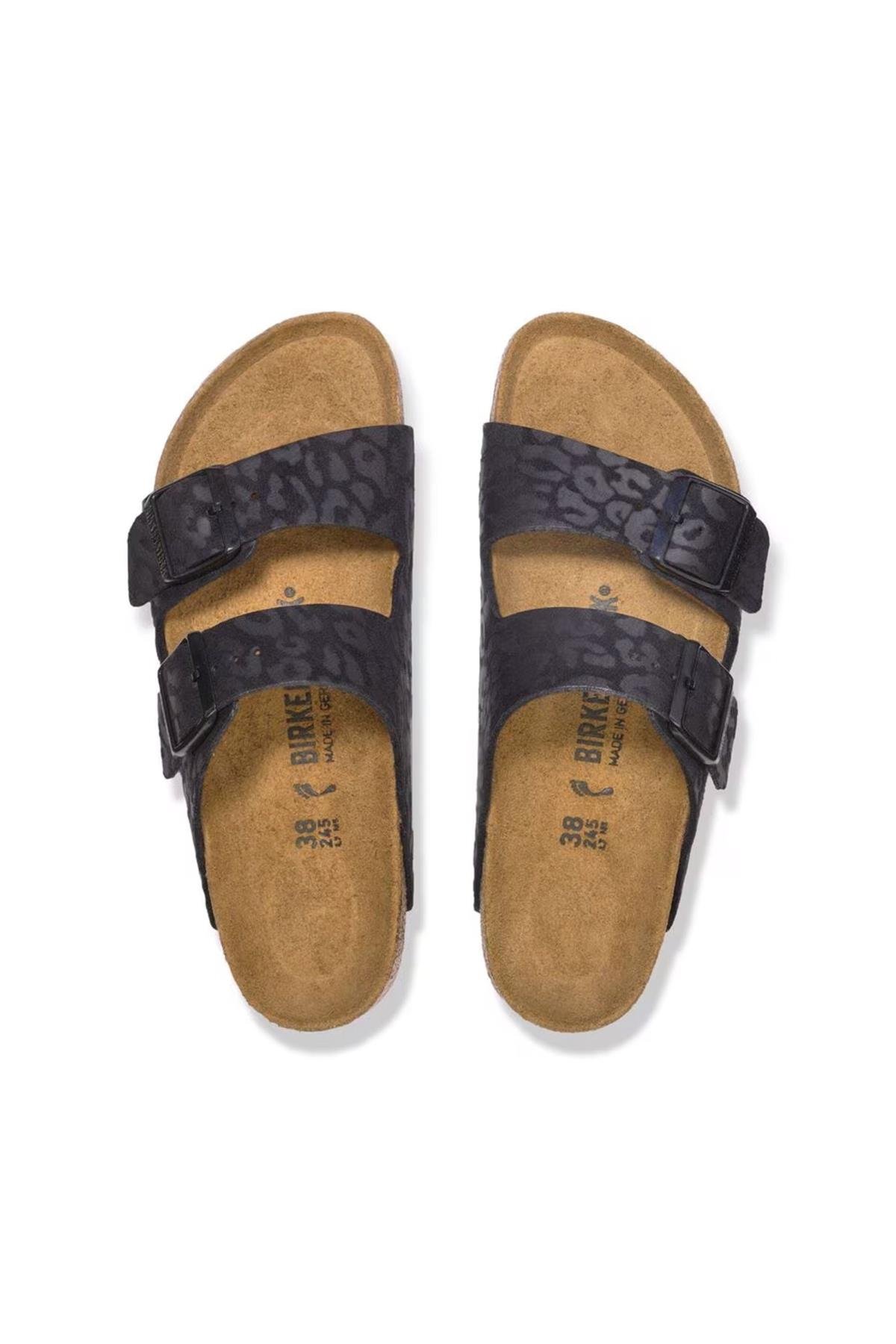 Birkenstock Arizona SYN Leopard 1030563 Terlik SİYAH