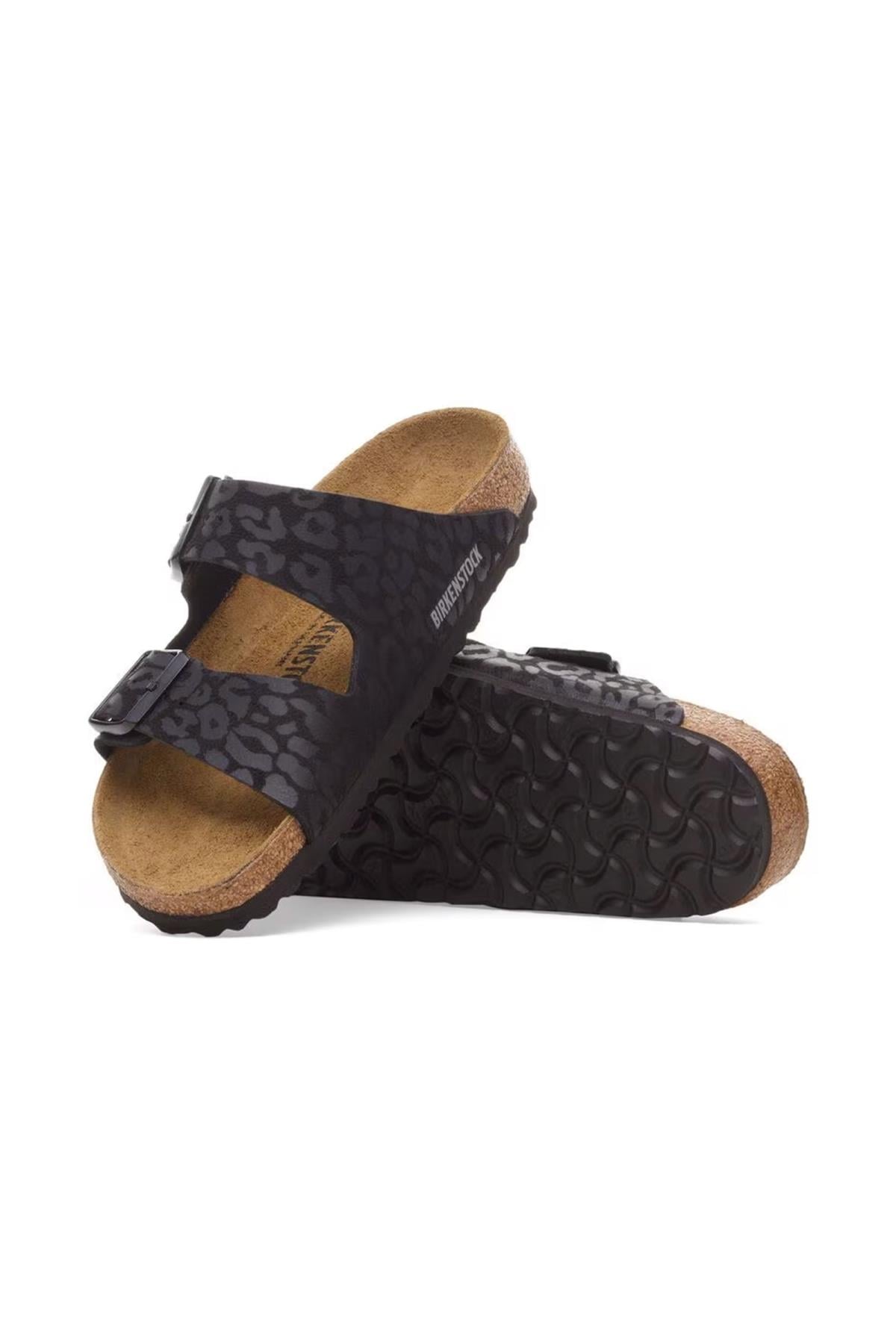 Birkenstock Arizona SYN Leopard 1030563 Terlik SİYAH