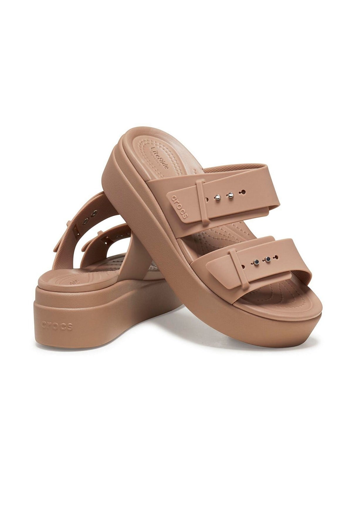 Crocs Brooklyn Buckle LowWdg Terlik KAHVE