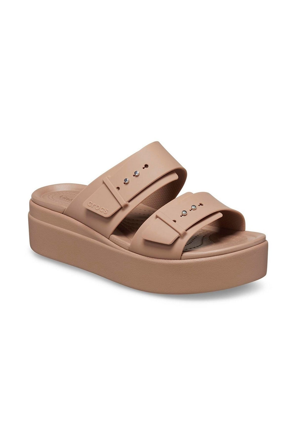 Crocs Brooklyn Buckle LowWdg Terlik KAHVE