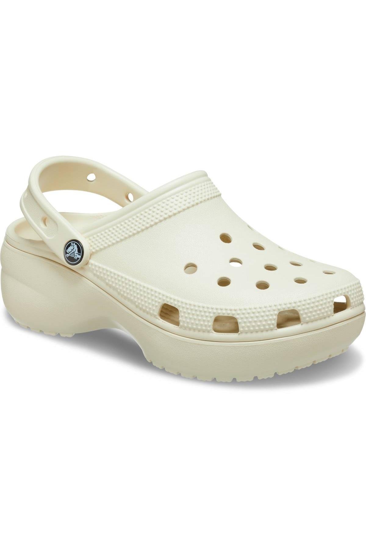 CROCS CLASSIC PLATFORM CLOG W BONE - KEMİK