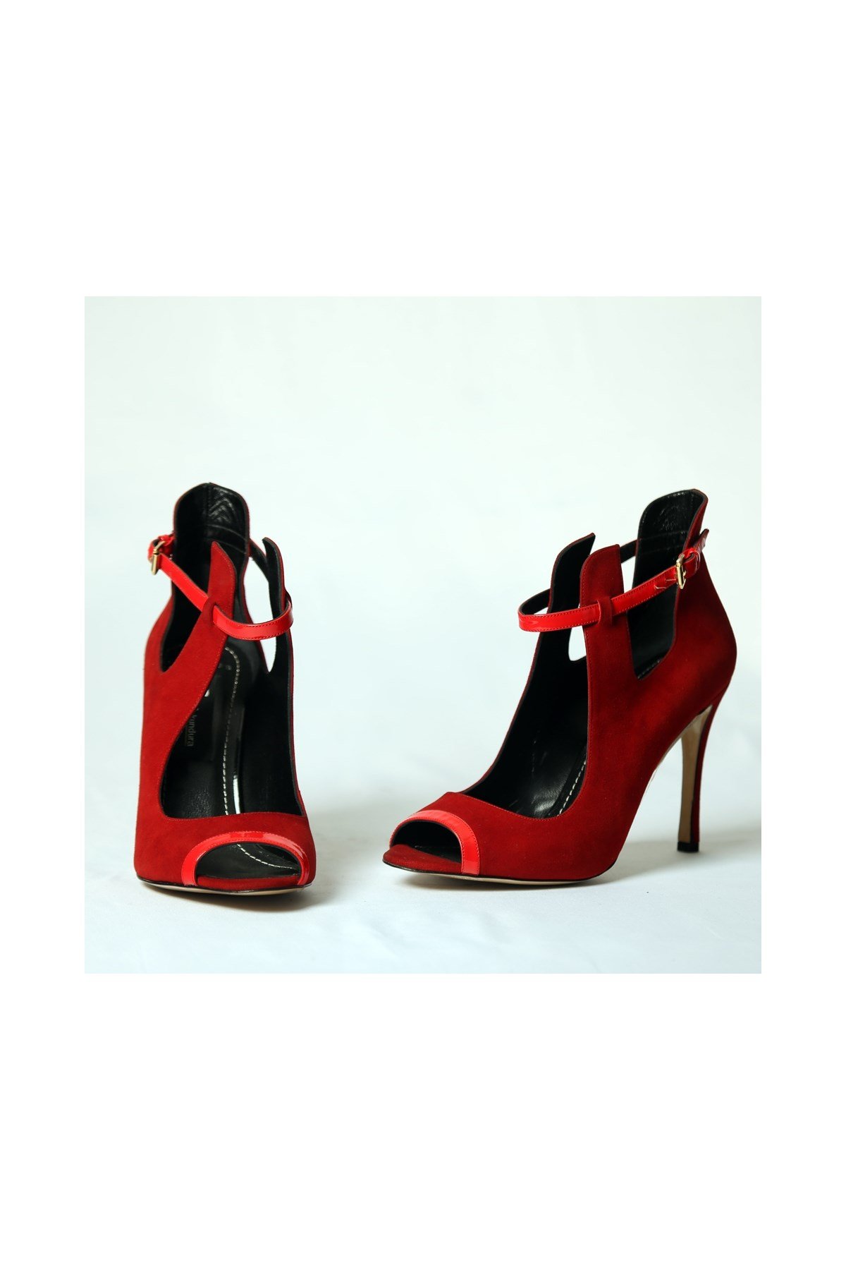 Dmz 10215 Özel Tasarim El Yapimi Topuklu Ayakkabi Kirmizi