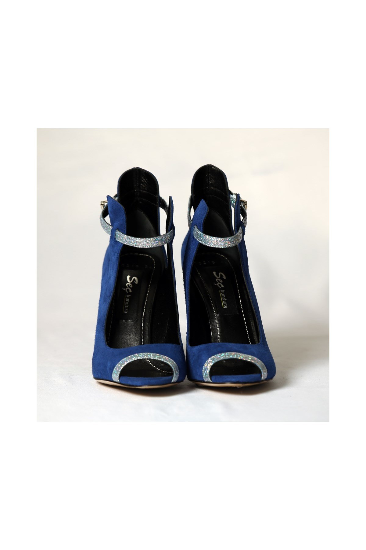 Dmz 10215 Özel Tasarim El Yapimi Topuklu Ayakkabi Saks Mavi