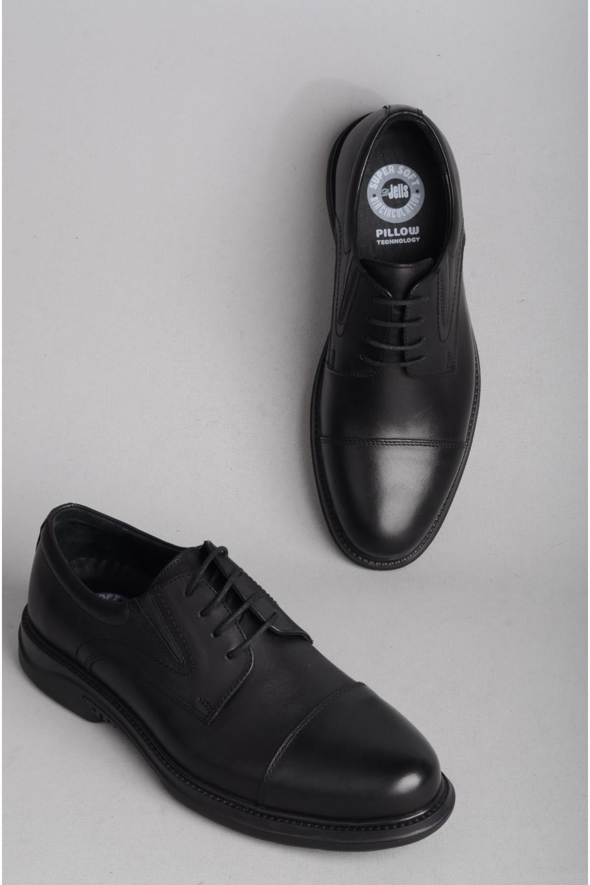 DR. JELL'S 5Y2340 HAKİKİ DERİ ANATOMİK ERKEK AYAKKABI SİYAH