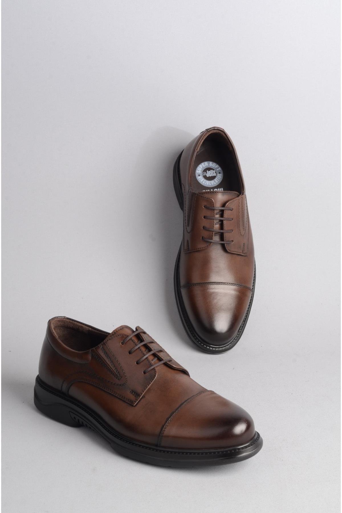 DR. JELL'S 5Y2340 HAKİKİ DERİ ANATOMİK ERKEK AYAKKABI KAHVE