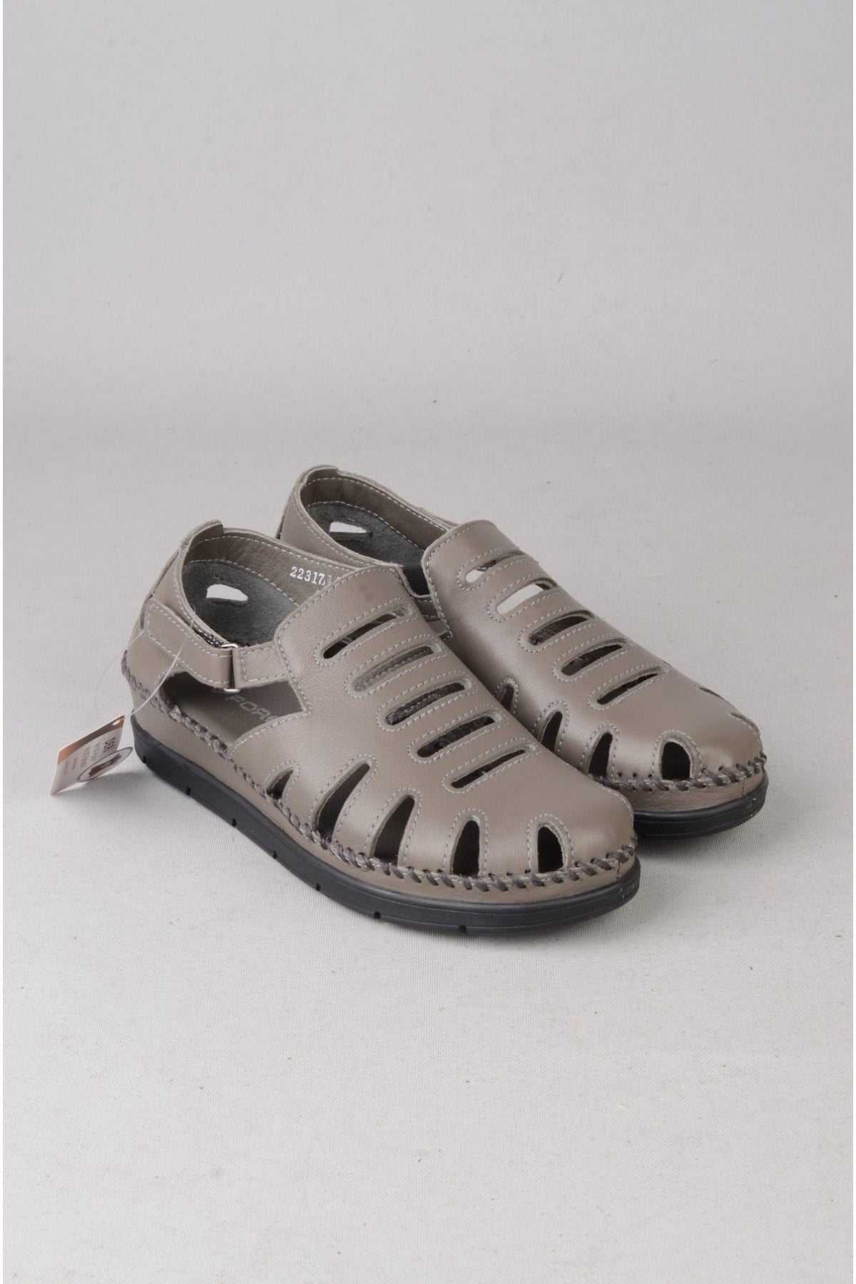 FORELLİ 22317 ALENA HAKİKİ DERİ COMFORT KADIN SANDALET TAŞ