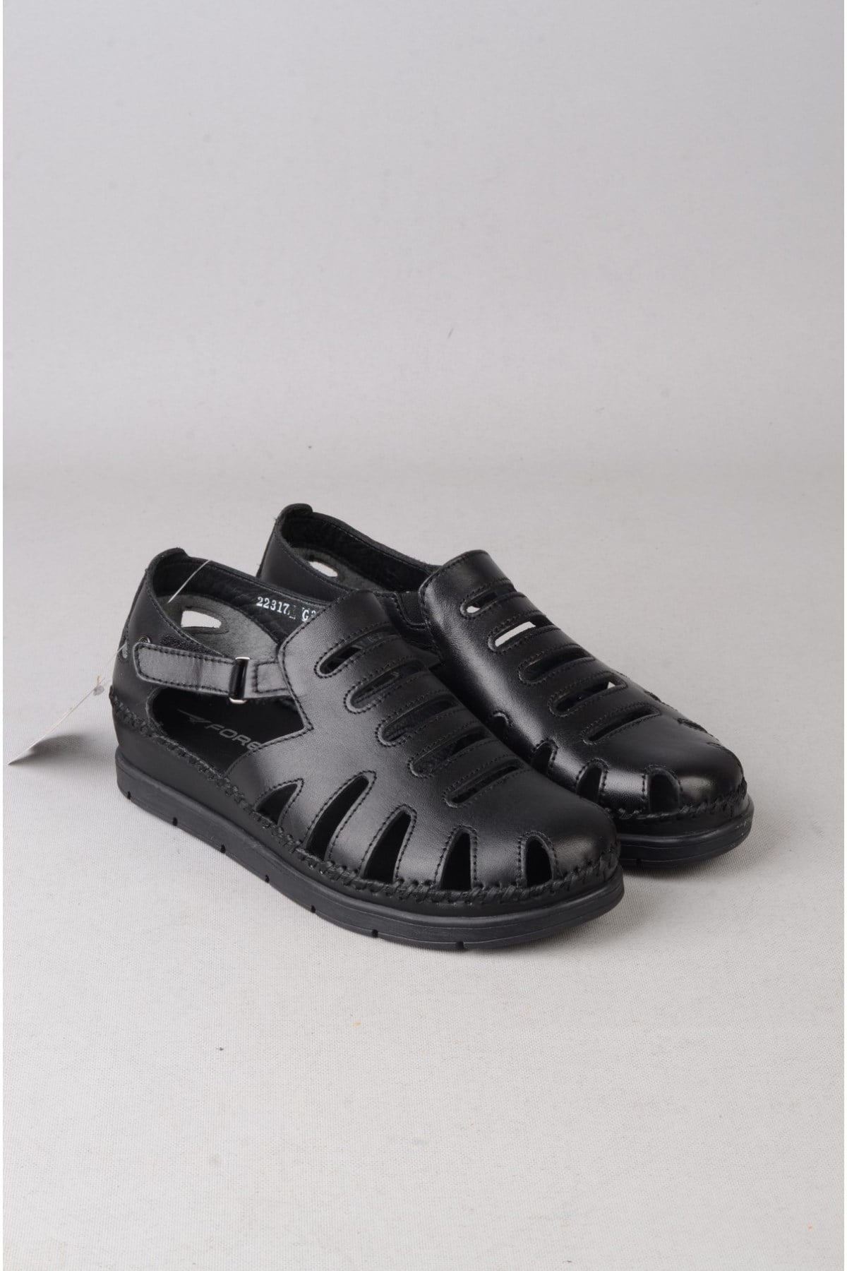 FORELLİ 22317 ALENA HAKİKİ DERİ COMFORT KADIN SANDALET SİYAH