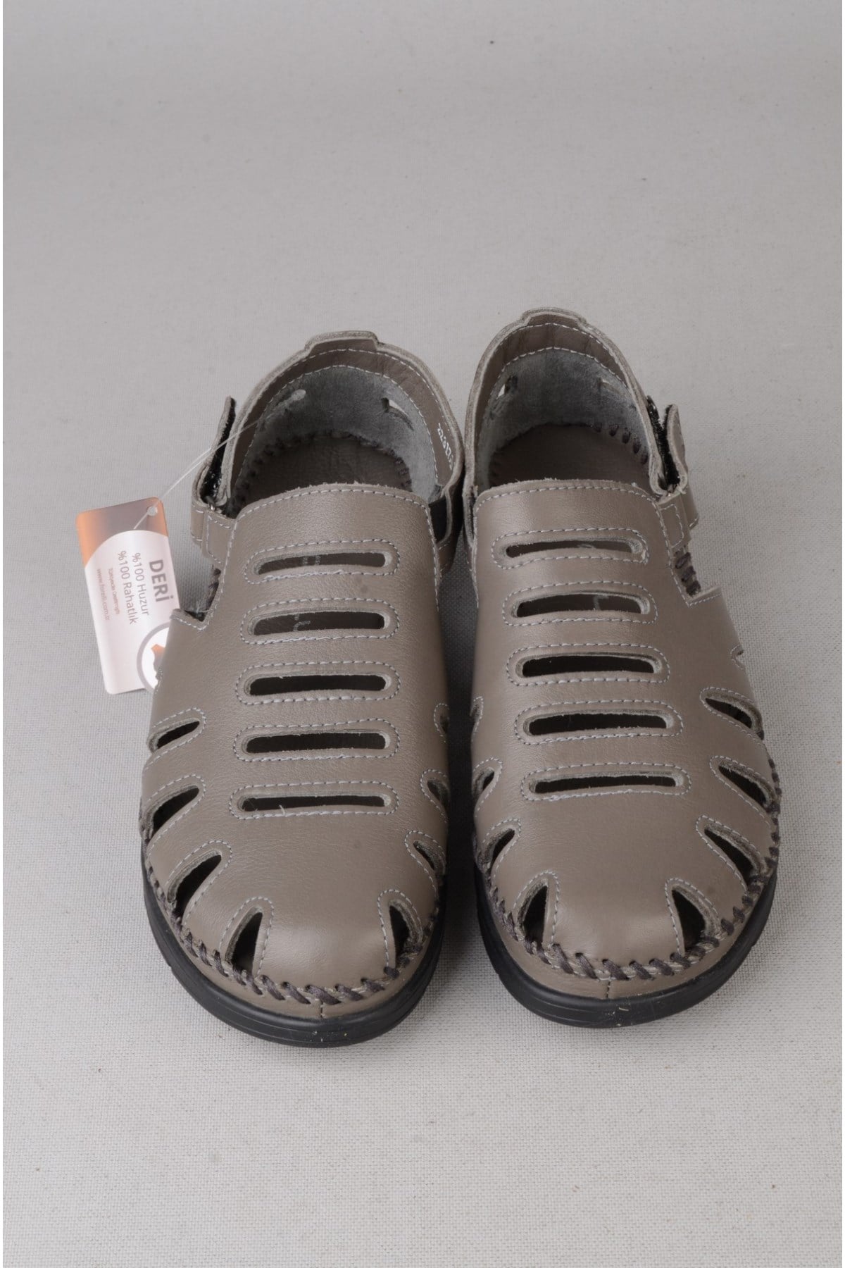 FORELLİ 22317 ALENA HAKİKİ DERİ COMFORT KADIN SANDALET TAŞ