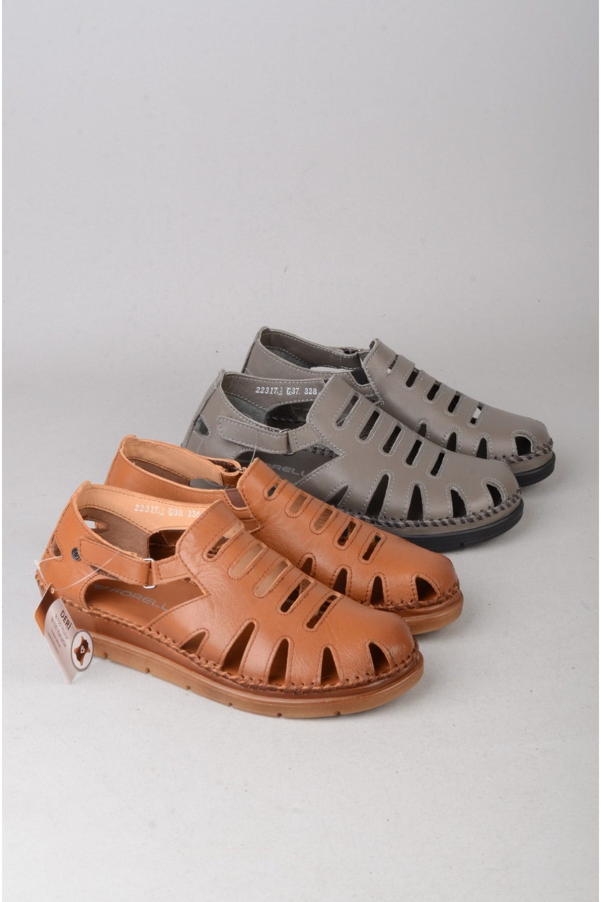 FORELLİ 22317 ALENA HAKİKİ DERİ COMFORT KADIN SANDALET TABA
