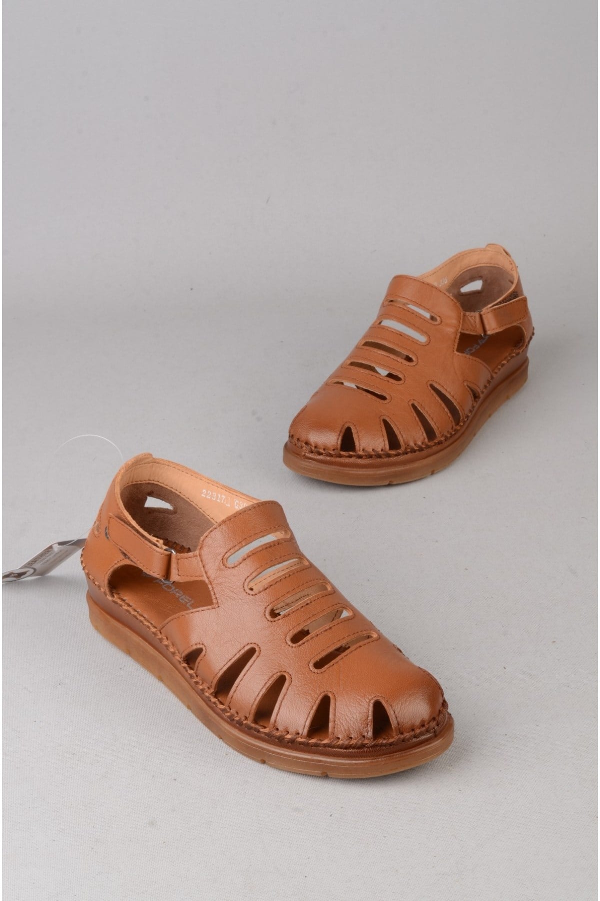FORELLİ 22317 ALENA HAKİKİ DERİ COMFORT KADIN SANDALET TABA
