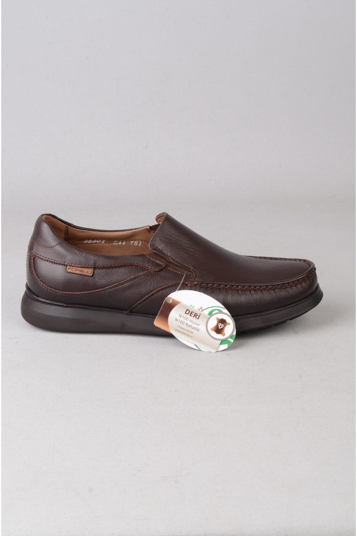FORELLİ 35301 - MEYAN HAKİKİ DERİ COMFORT ERKEK AYAKKABI KAHVE