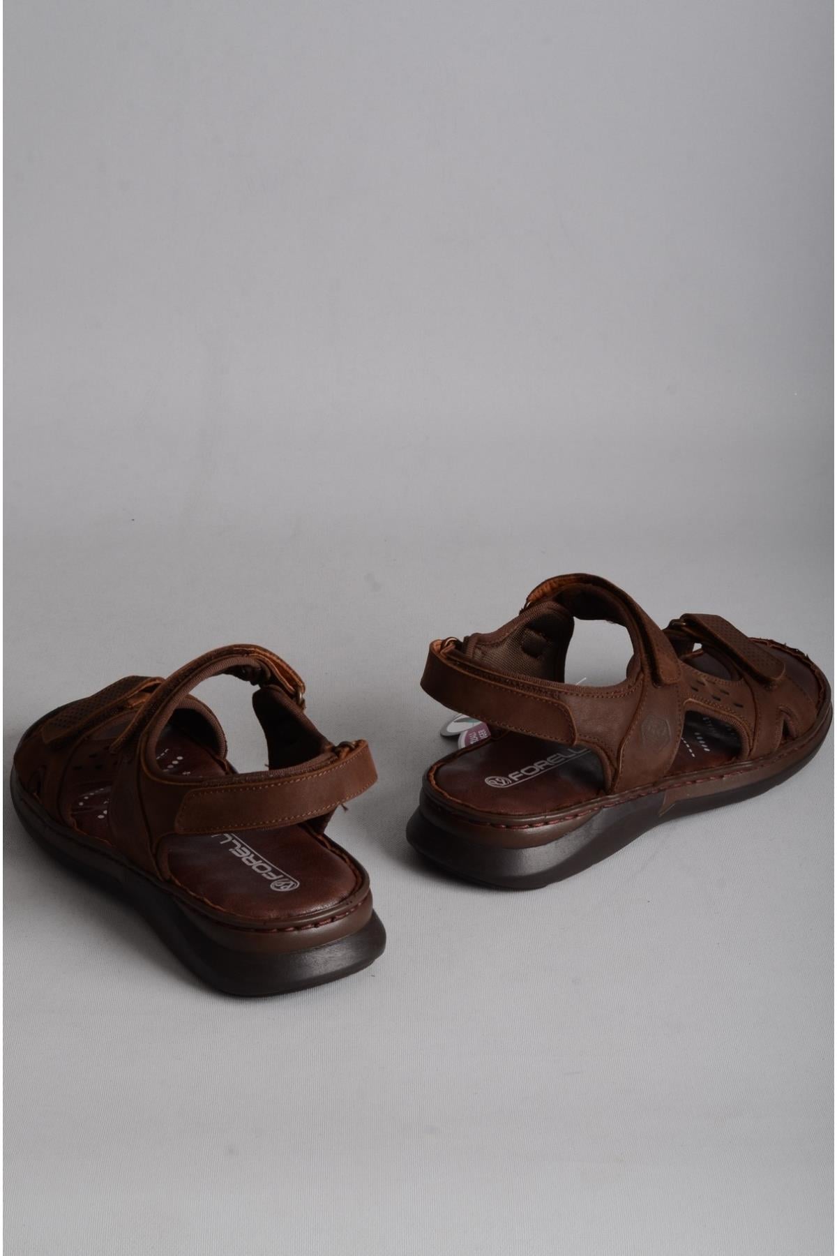 FORELLİ 40526 BRUCE ORTOPEDİK HAKİKİ DERİ ERKEK SANDALET KAHVE