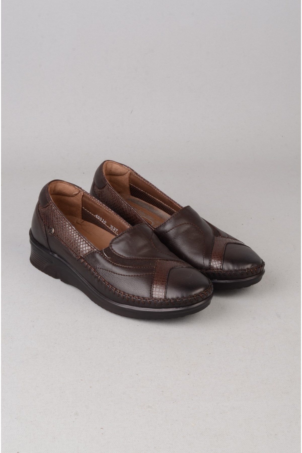 FORELLİ 48010 YONCA HAKİKİ DERİ  KADIN COMFORT AYAKKABI KAHVE