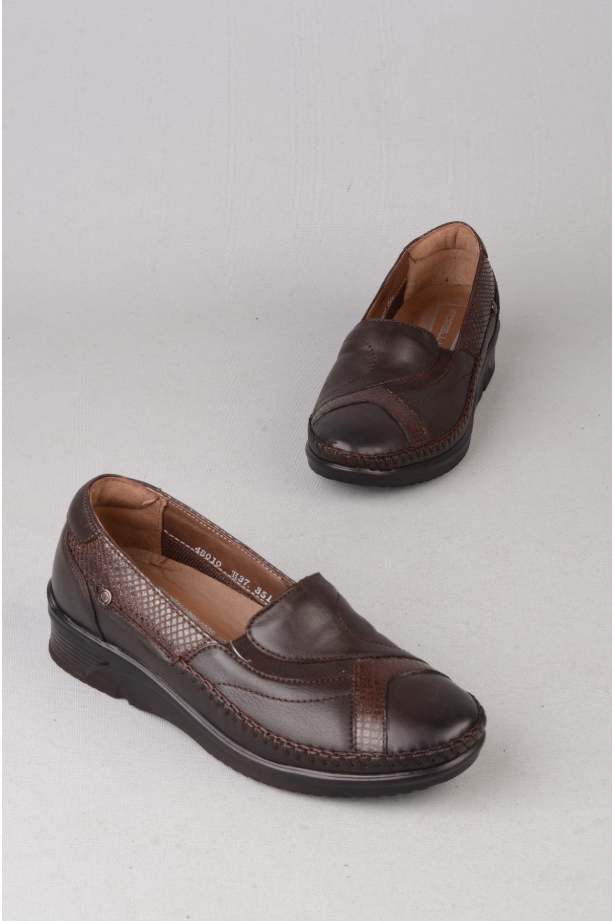 FORELLİ 48010 YONCA HAKİKİ DERİ  KADIN COMFORT AYAKKABI KAHVE
