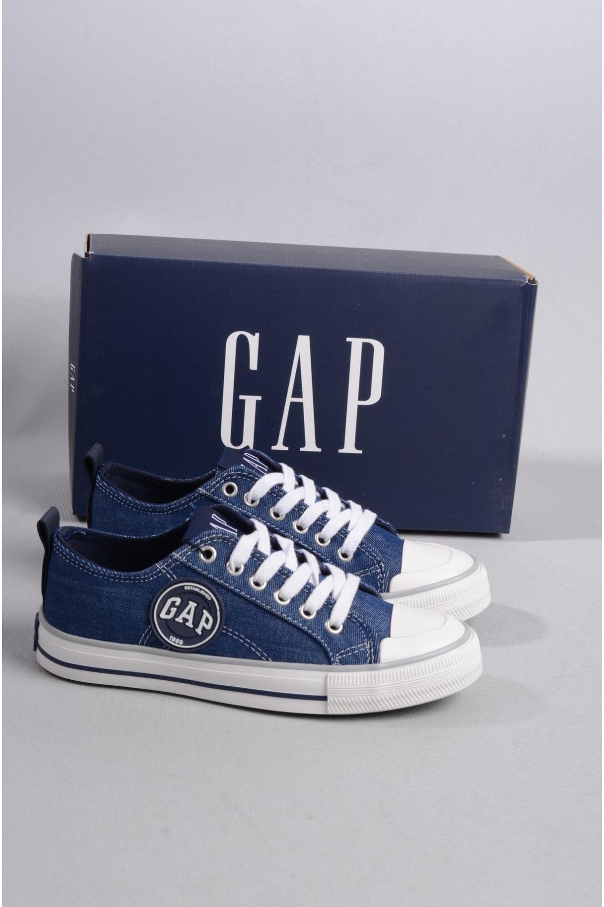GAP HOUSTON GP1028  KETEN SNEAKERS AYAKKABI KOT LACİVERT