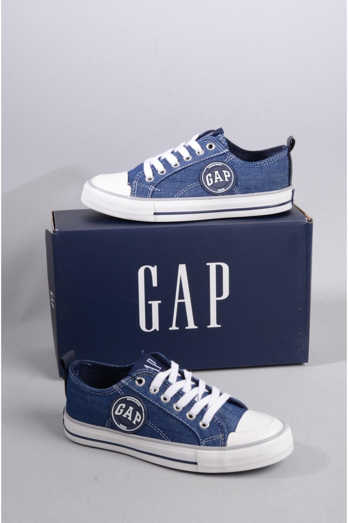 GAP HOUSTON GP1028  KETEN SNEAKERS AYAKKABI KOT LACİVERT