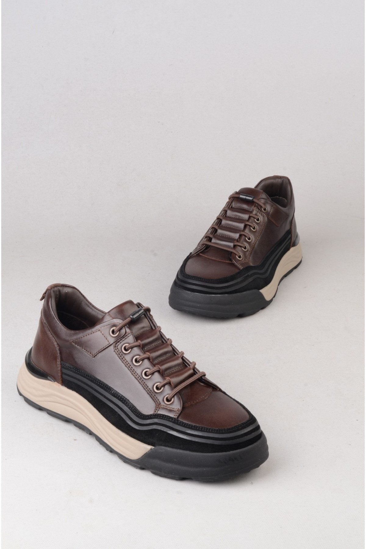 KMC 6K3767 HAKİKİ DERİ CASUAL ERKEK AYAKKABI KAHVE