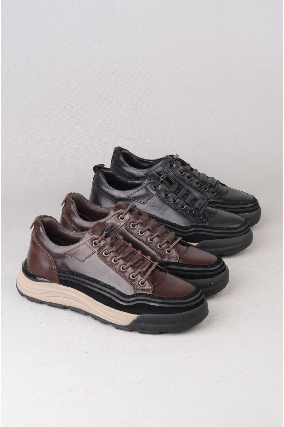 KMC 6K3767 HAKİKİ DERİ CASUAL ERKEK AYAKKABI KAHVE