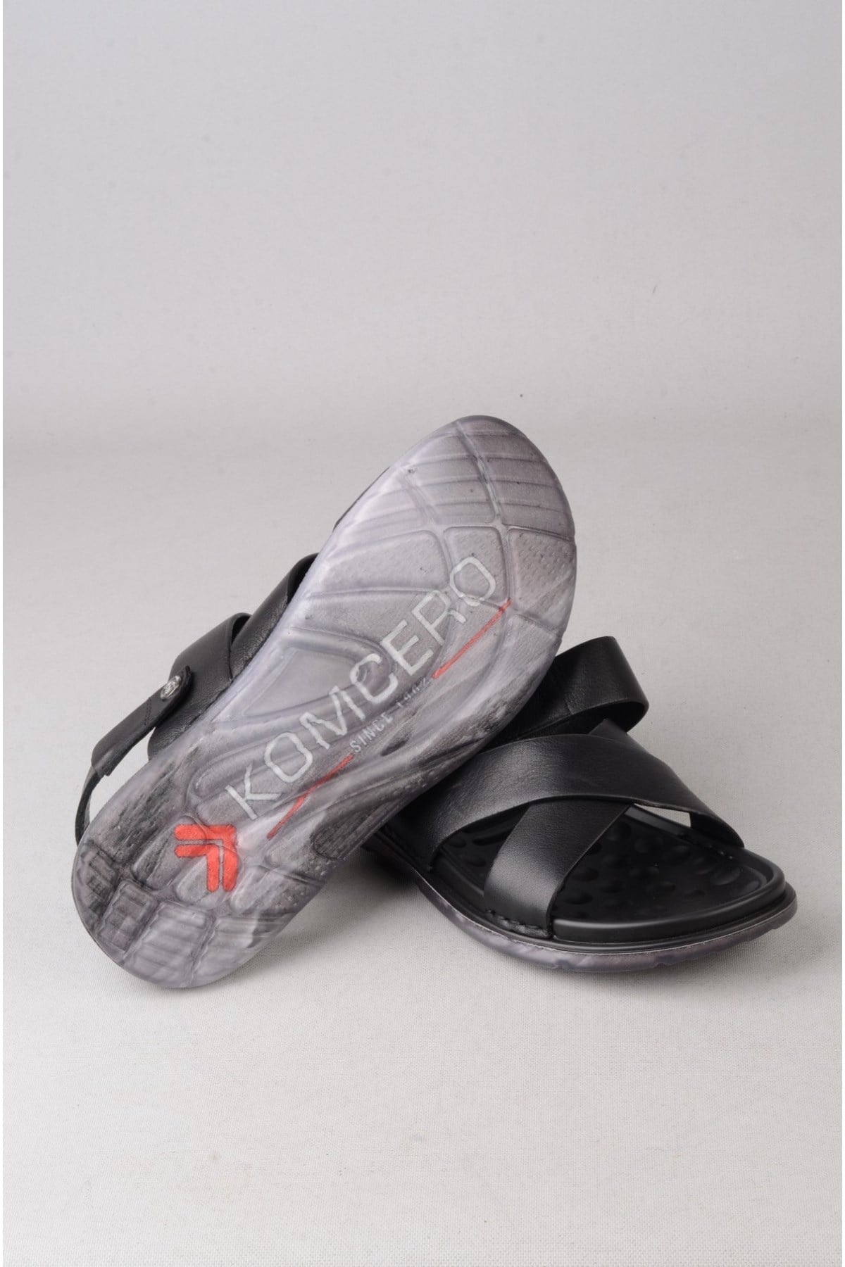 KMC 6Y3523 HAKİKİ DERİ ERKEK SANDALET & TERLİK SİYAH