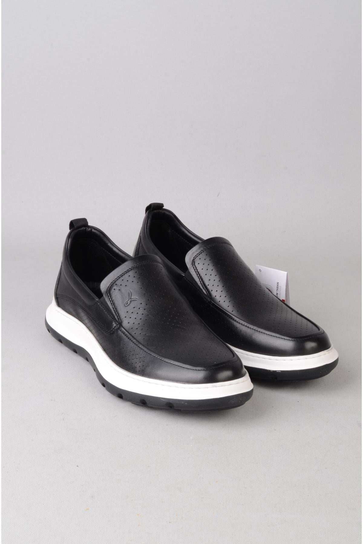 LİBERO L5493 HAKİKİ DERİ CASUAL ERKEK AYAKKABI SİYAH-BEYAZ