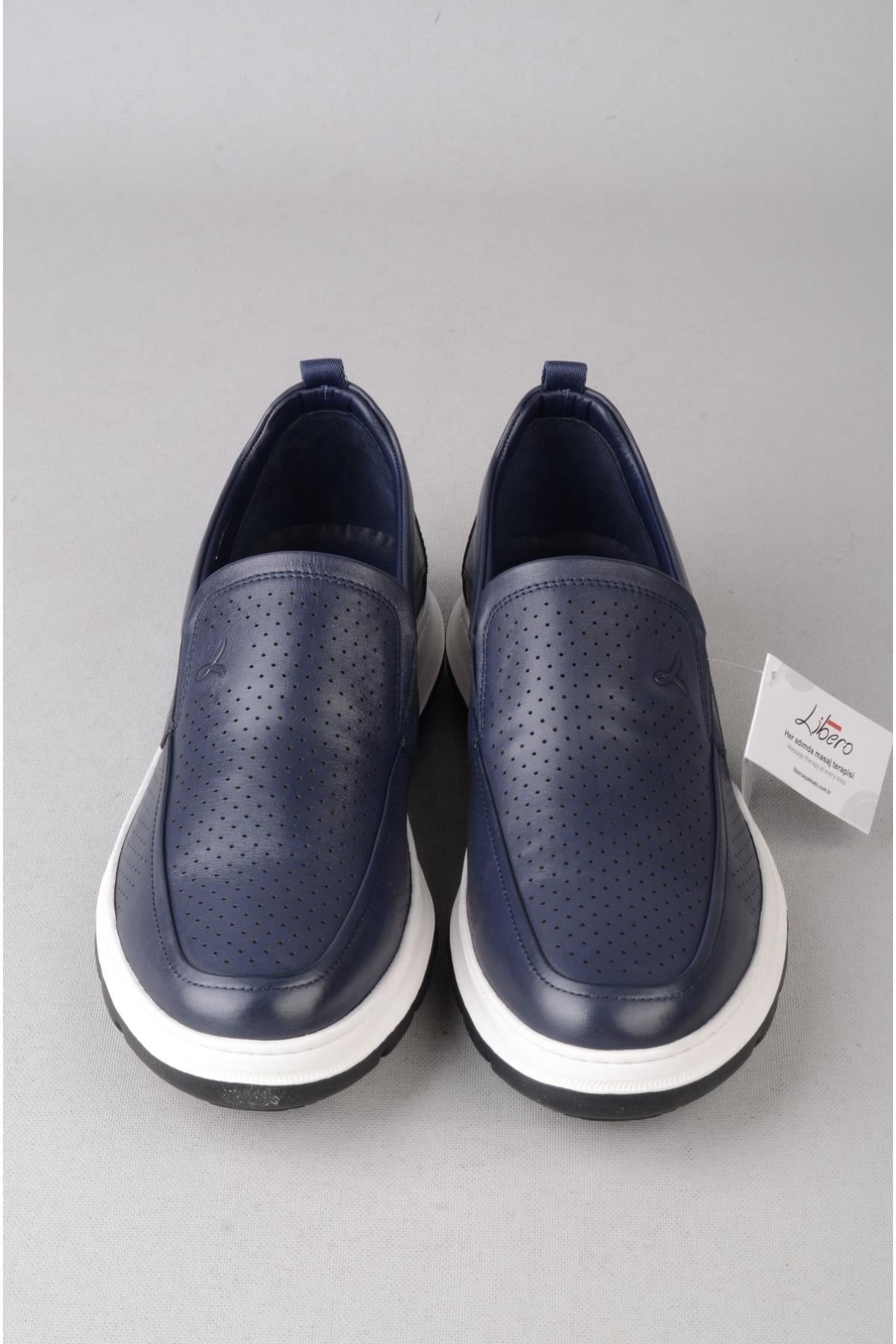 LİBERO L5493 HAKİKİ DERİ CASUAL ERKEK AYAKKABI LACİ-BEYAZ