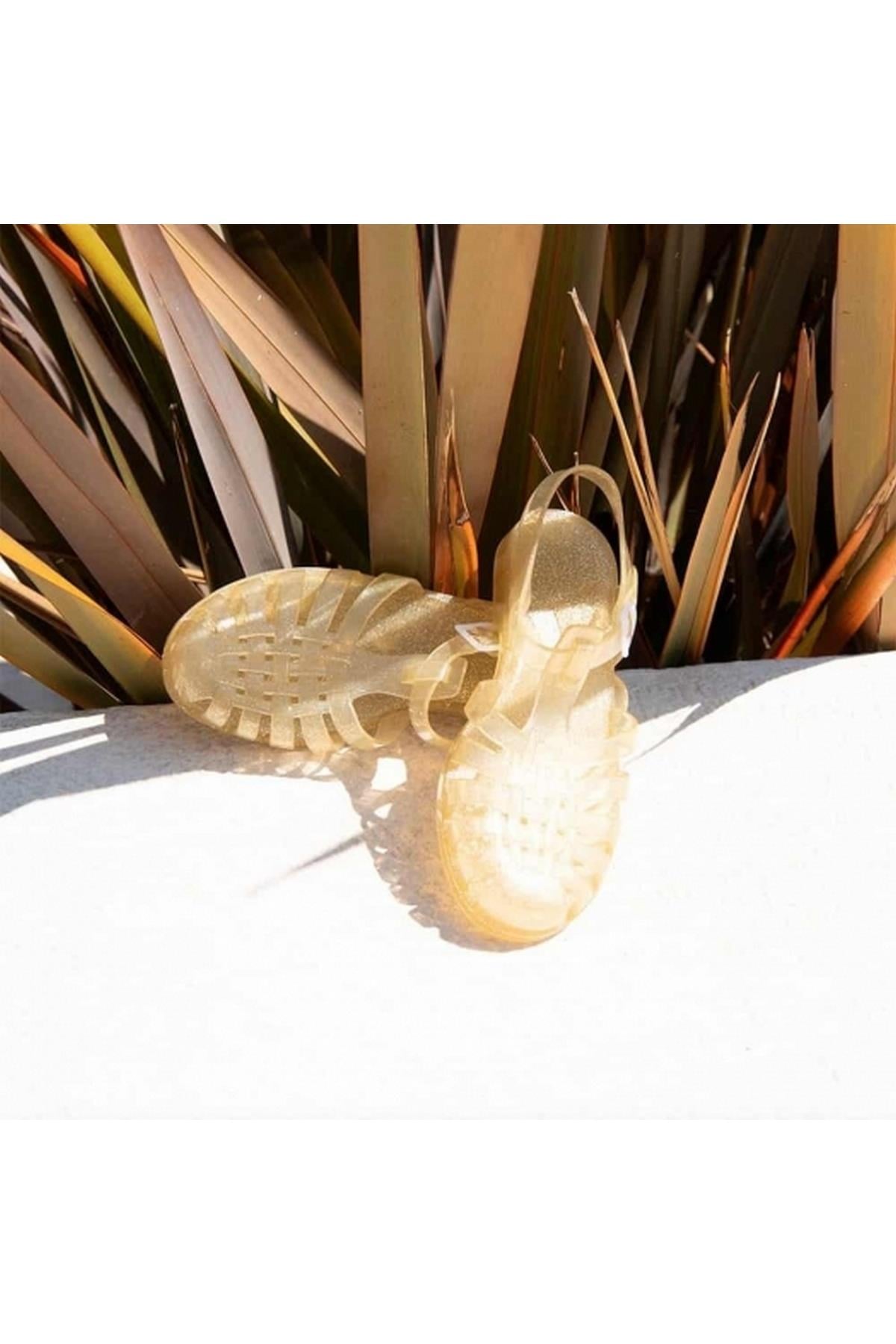 MEDUSE SUN KADIN SANDALET DORE PAILLET - ALTIN