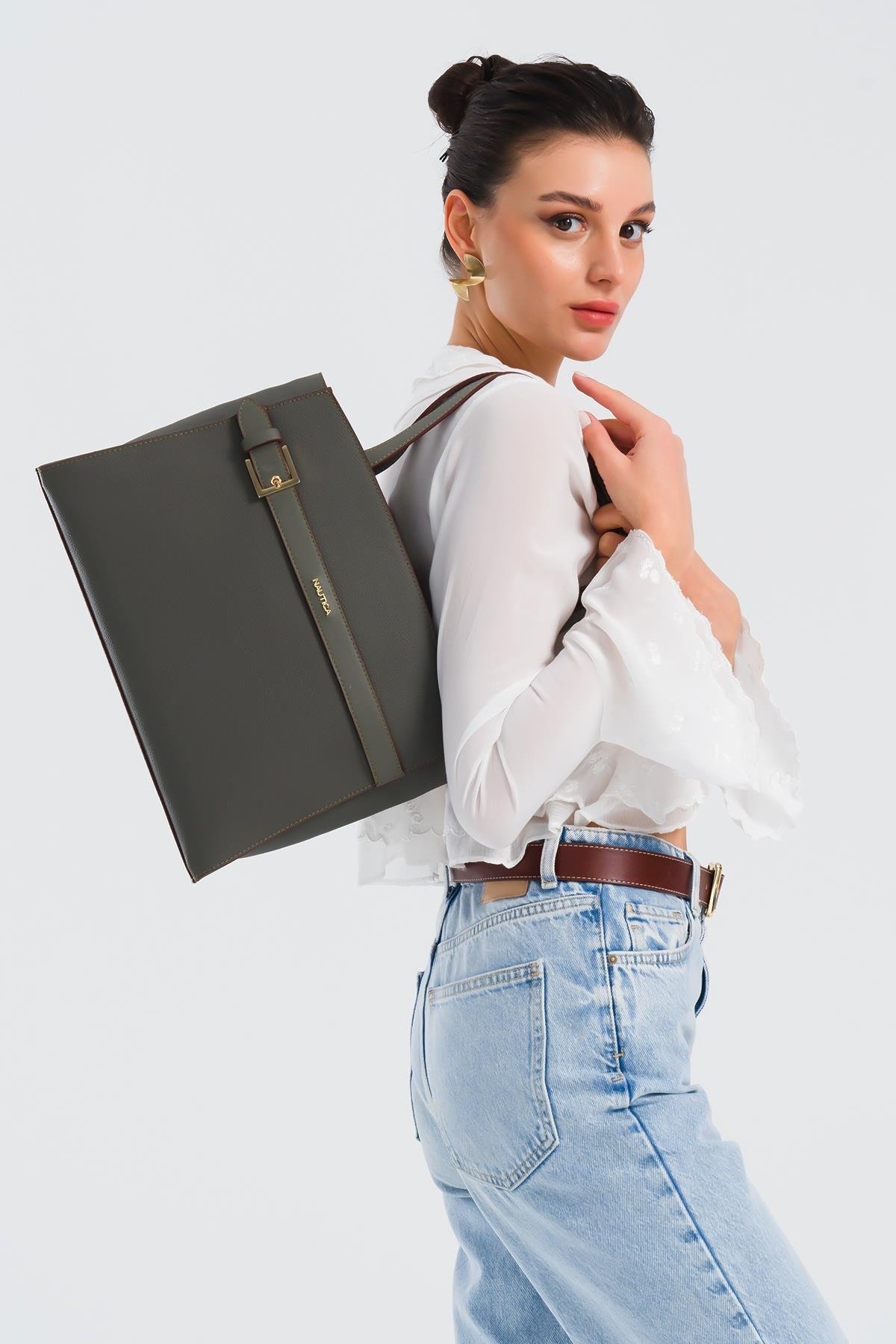 NAUTICA CN7101T KADIN OMUZ ÇANTASI HAKİ