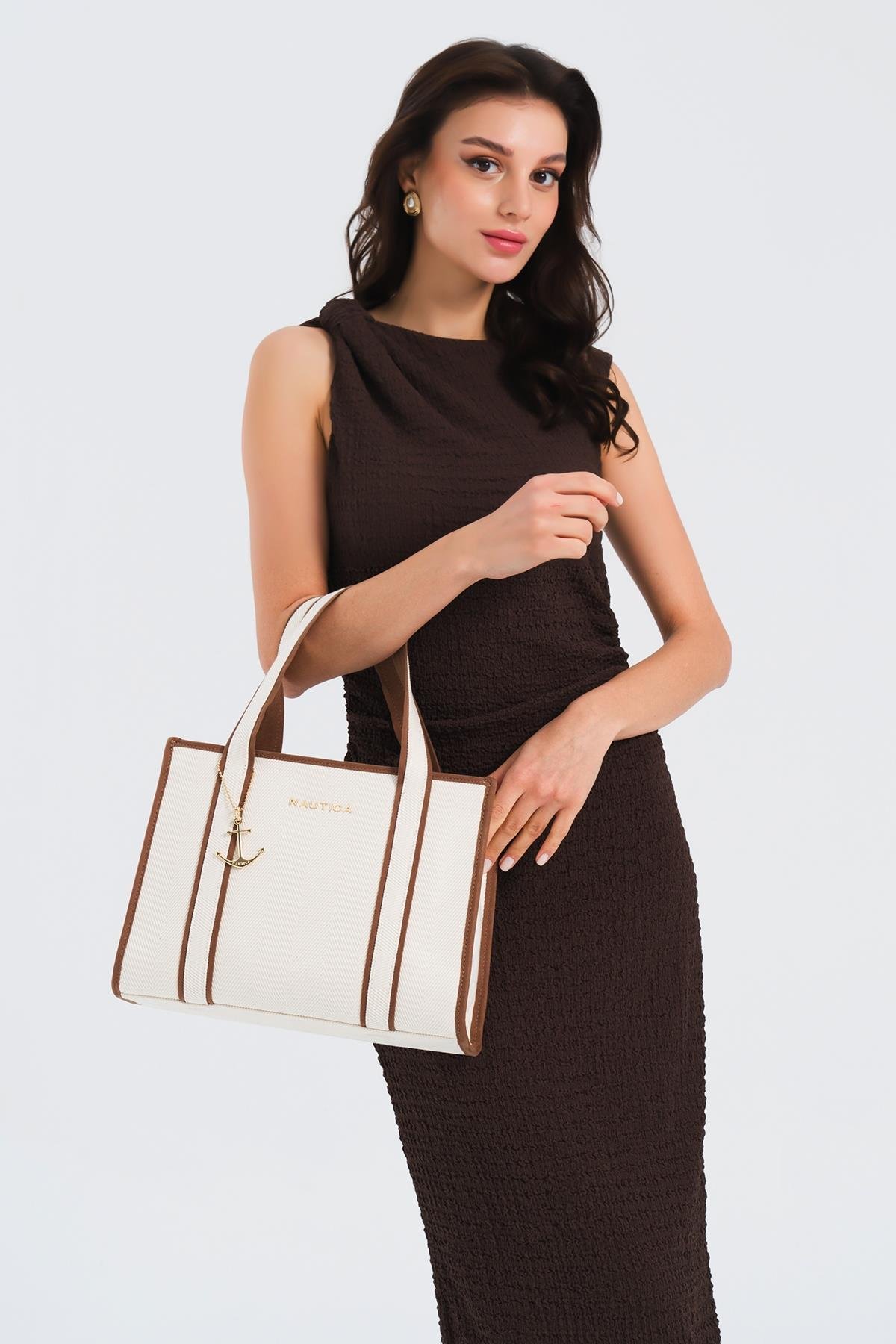 NAUTICA CN7232T KADIN OMUZ ÇANTA BEJ-TABA