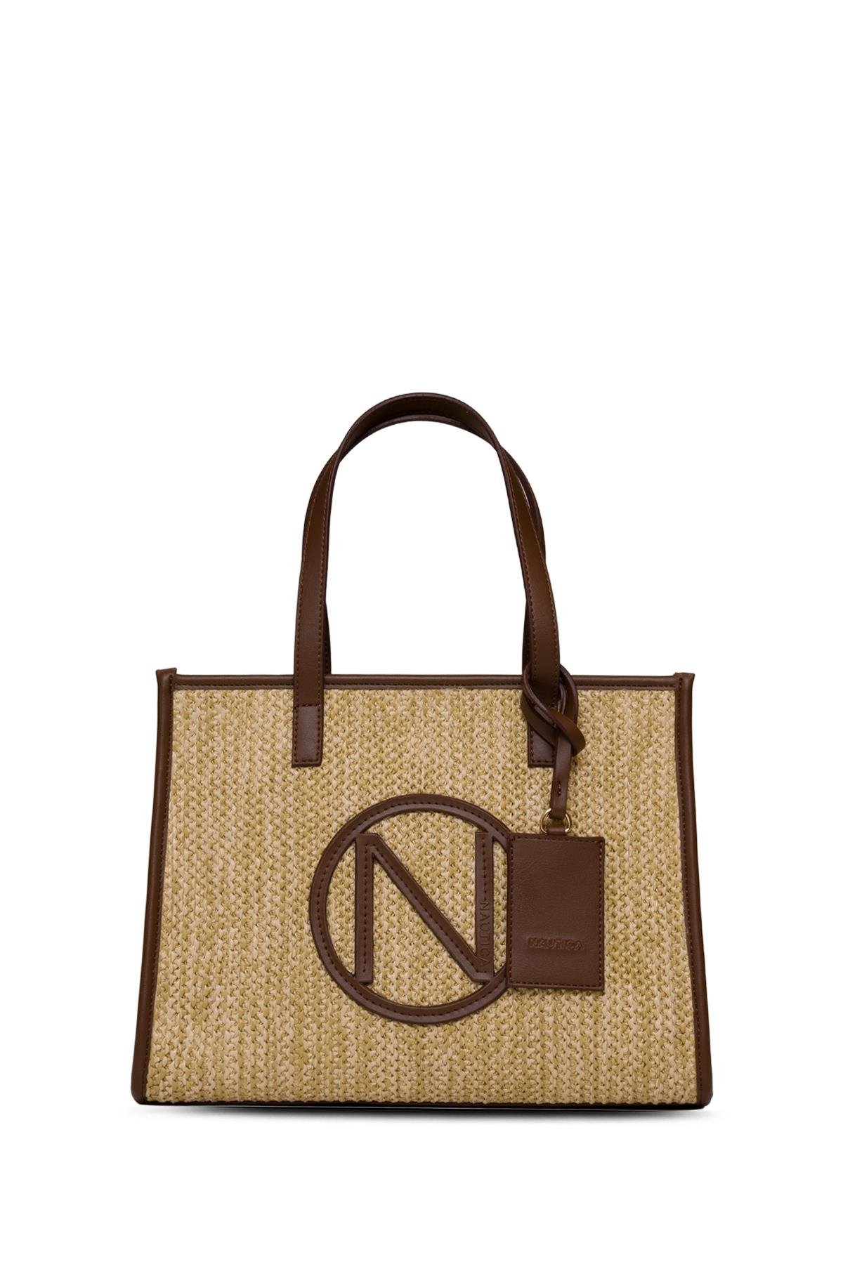 NAUTICA CN7261T KADIN HASIR OMUZ ÇANTASI BEJ-KAHVE