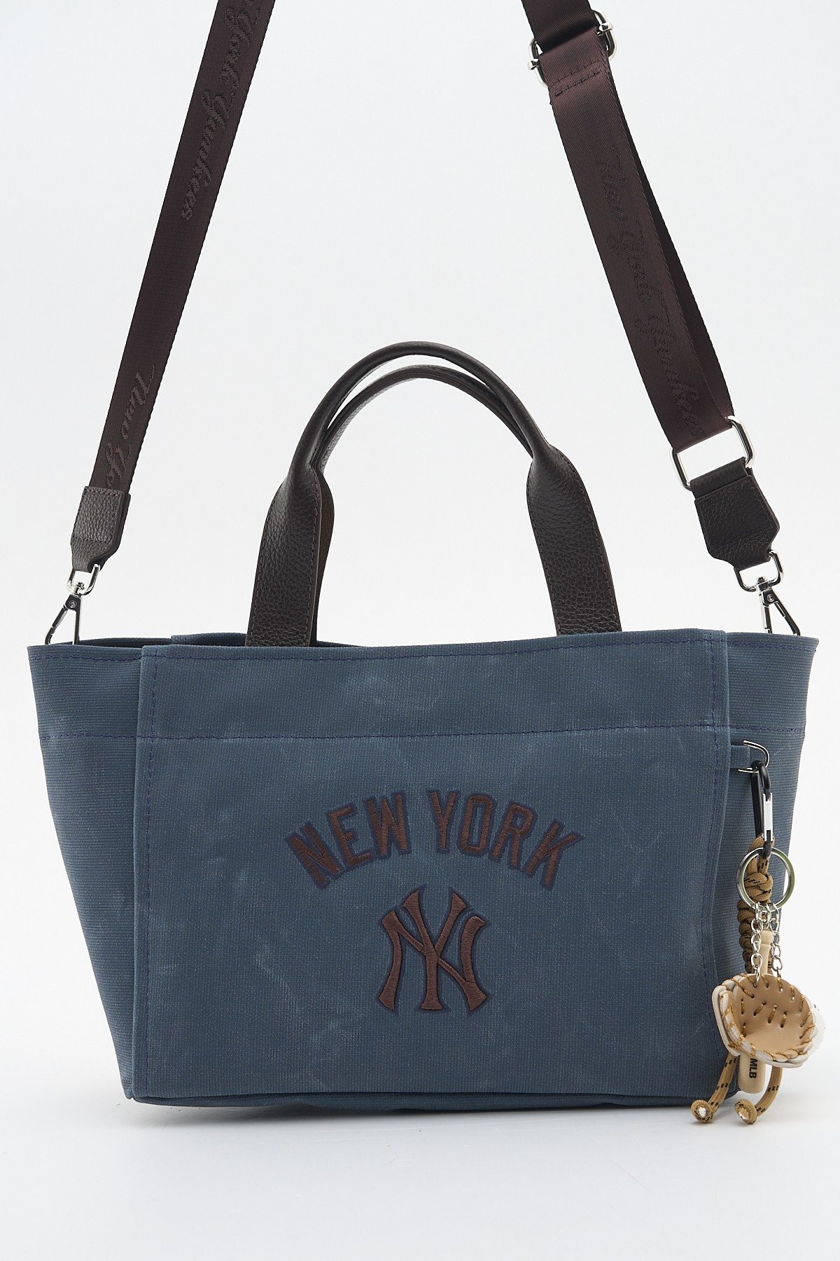 New York Yankees MLB001 Canvas Kol Çantası LACİVERT-KAHVE