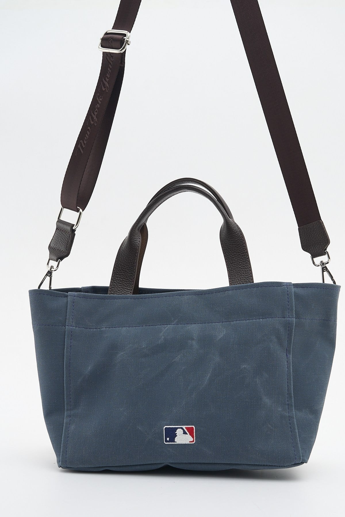 New York Yankees MLB001 Canvas Kol Çantası LACİVERT-KAHVE