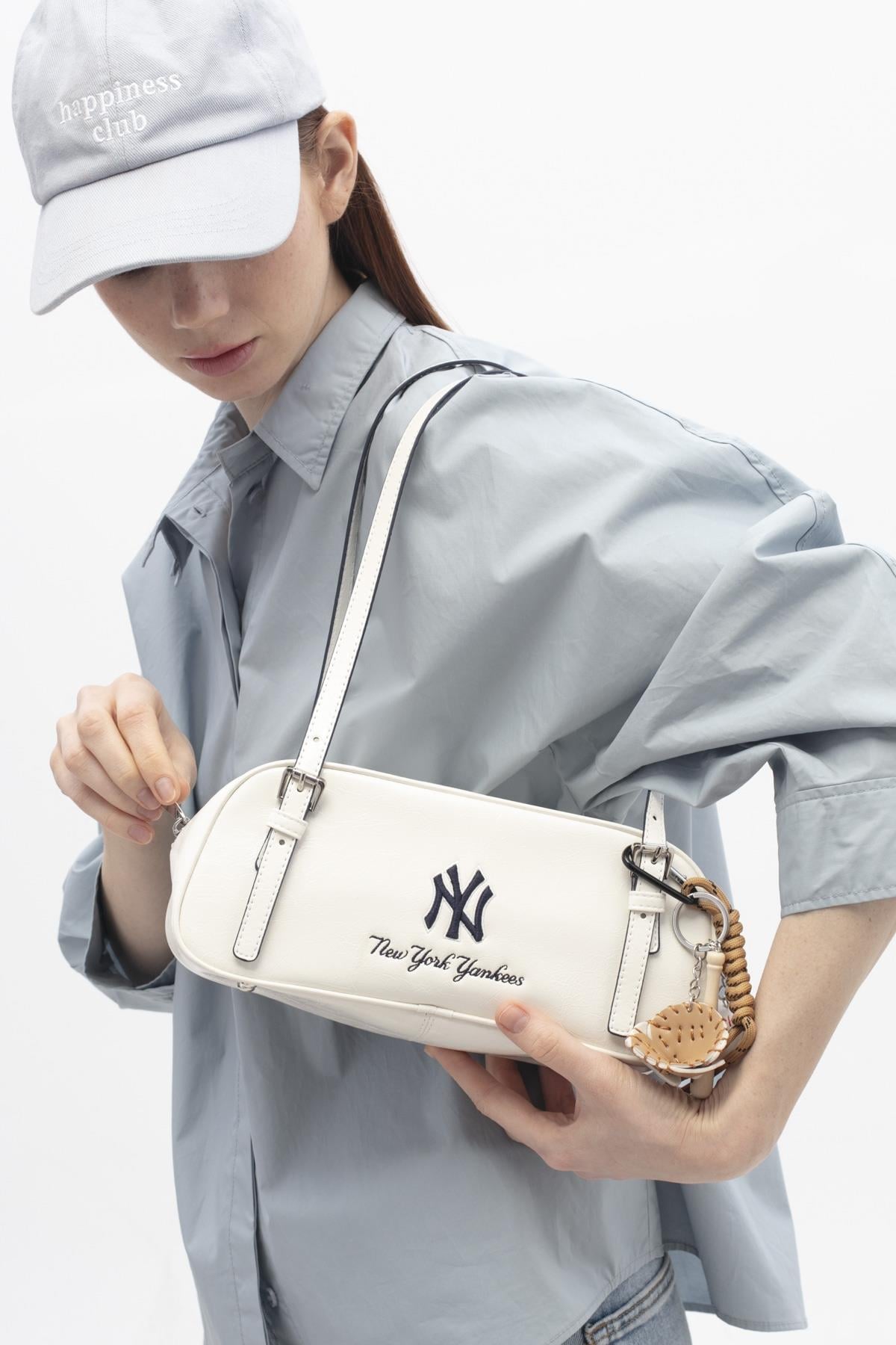 New York Yankees MLB016 Kol Çantası BEYAZ-LACİVERT